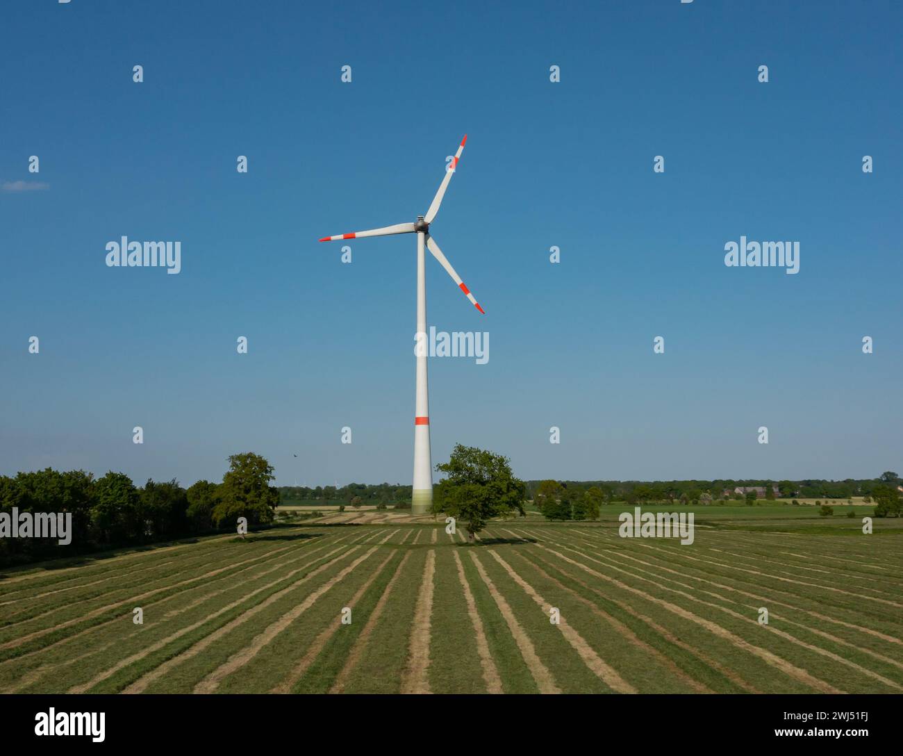 Éolienne terrestre avec un diamètre de rotor de 101 mètres Banque D'Images