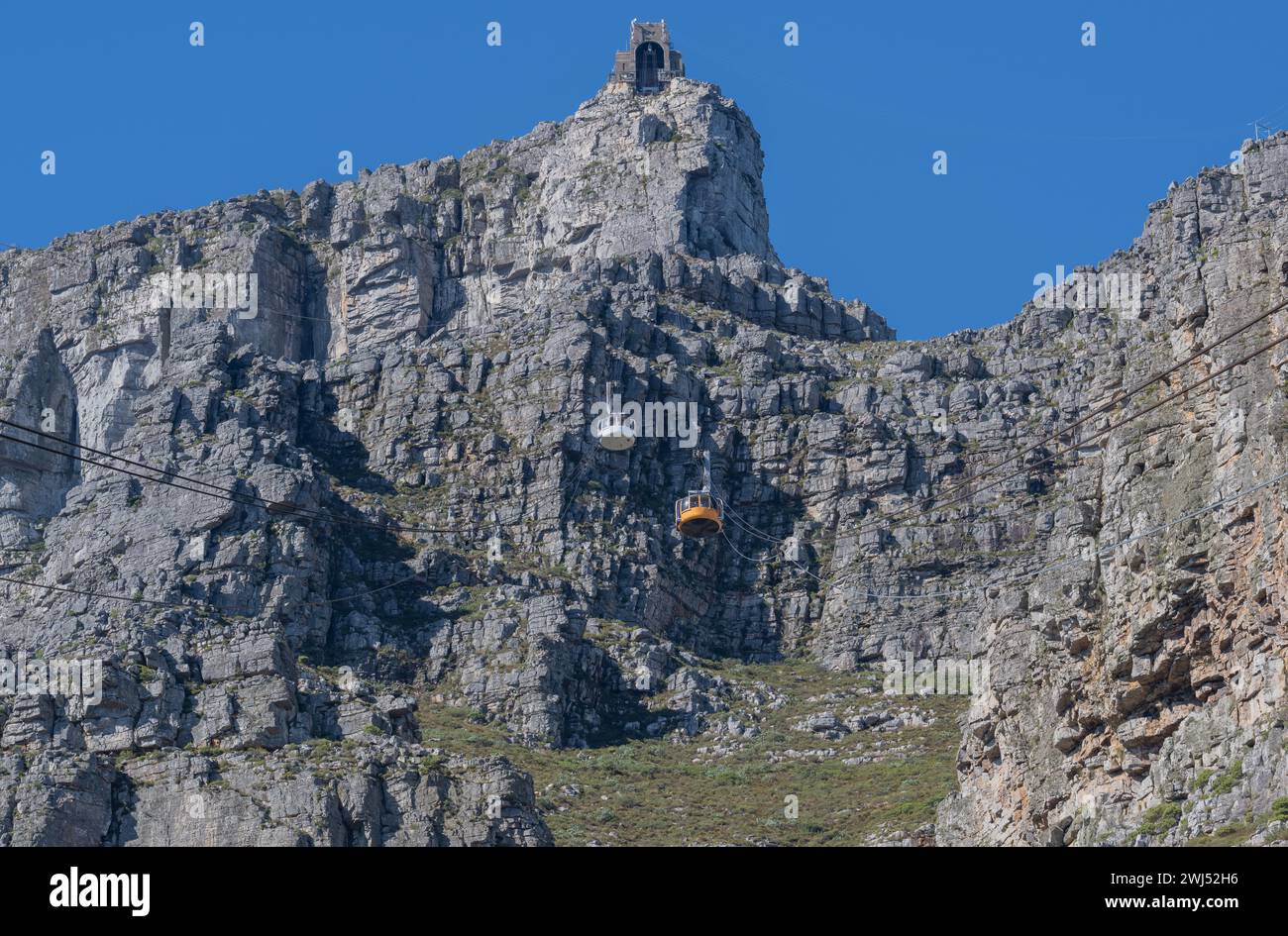 Téléphérique à table Mountain sur la côte sud de l'Atlantique près du Cap en Afrique du Sud Banque D'Images