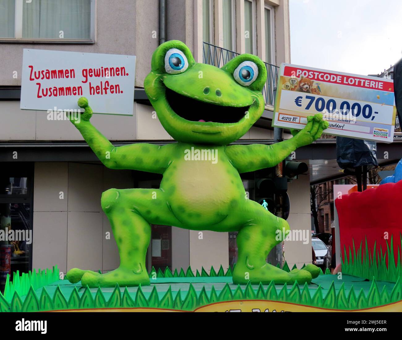 Ohne Moos nix los - SO einfach kann helfen sein Duesseldorf Karneval 2024 der Kroetenkoenig *** pas de mousse, pas de gain - c'est comme il peut être facile d'aider Duesseldorf Carnaval 2024 le Kroetenkoenig Banque D'Images
