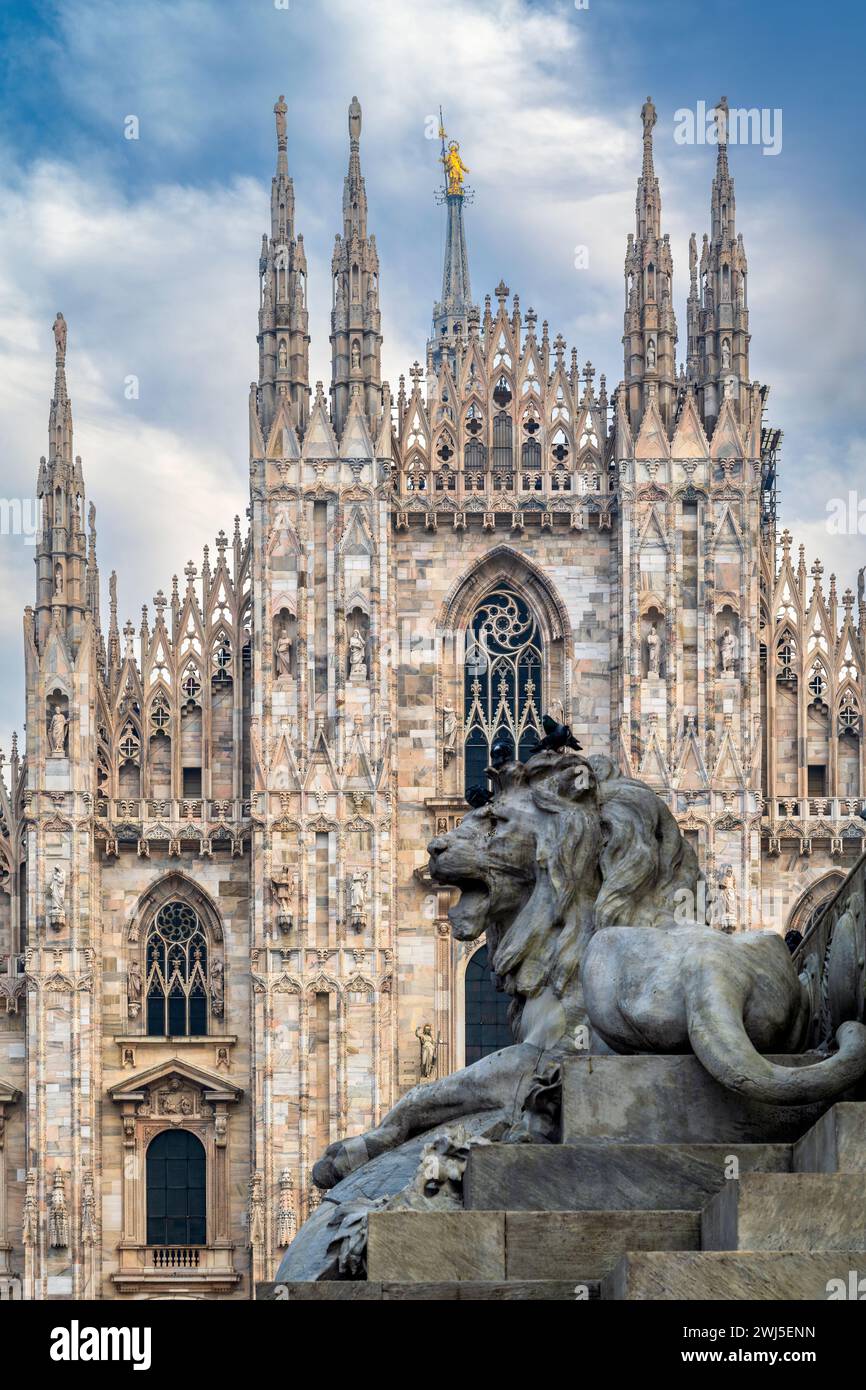 Cathédrale Duomo, Piazza del Duomo, Milan, Lombardie, Italie Banque D'Images