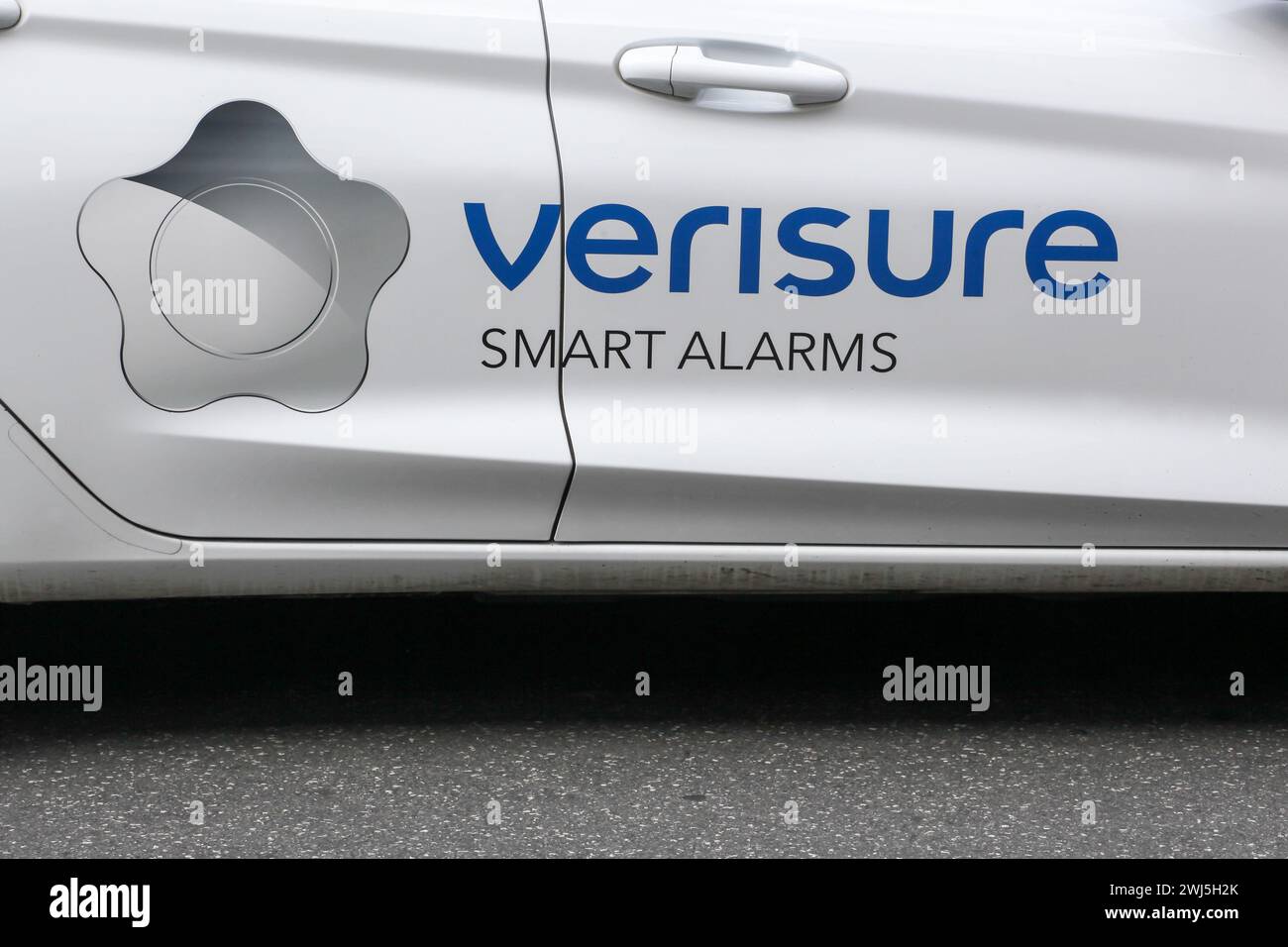 Aarhus, Danemark- 6 août 2020 : Verisure, anciennement Securitas Direct, est une société de sécurité basée à Versoix, près de Genève en Suisse Banque D'Images