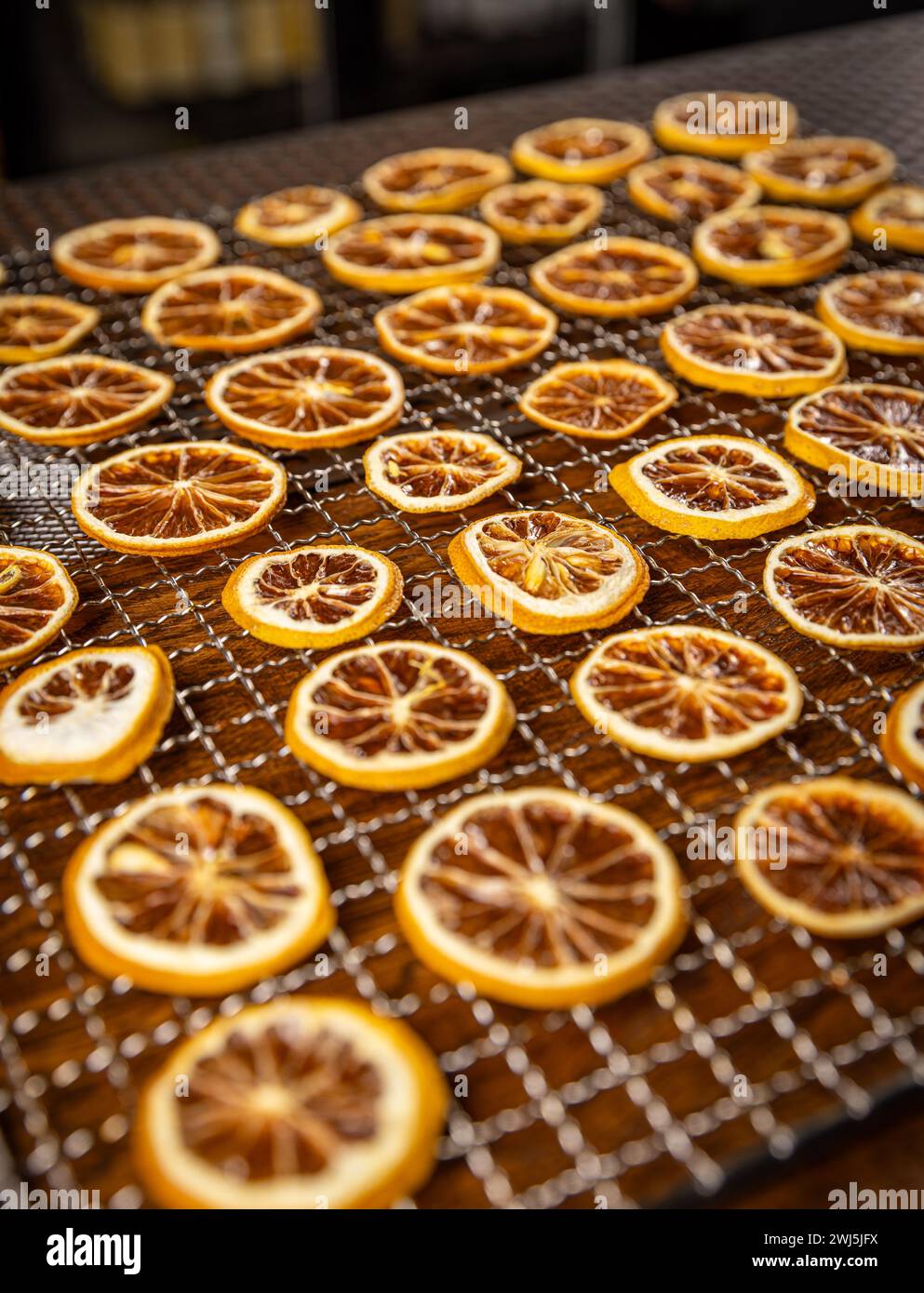 Agrumes confits tranchés et séchés. Oranges séchées naturelles Banque D'Images