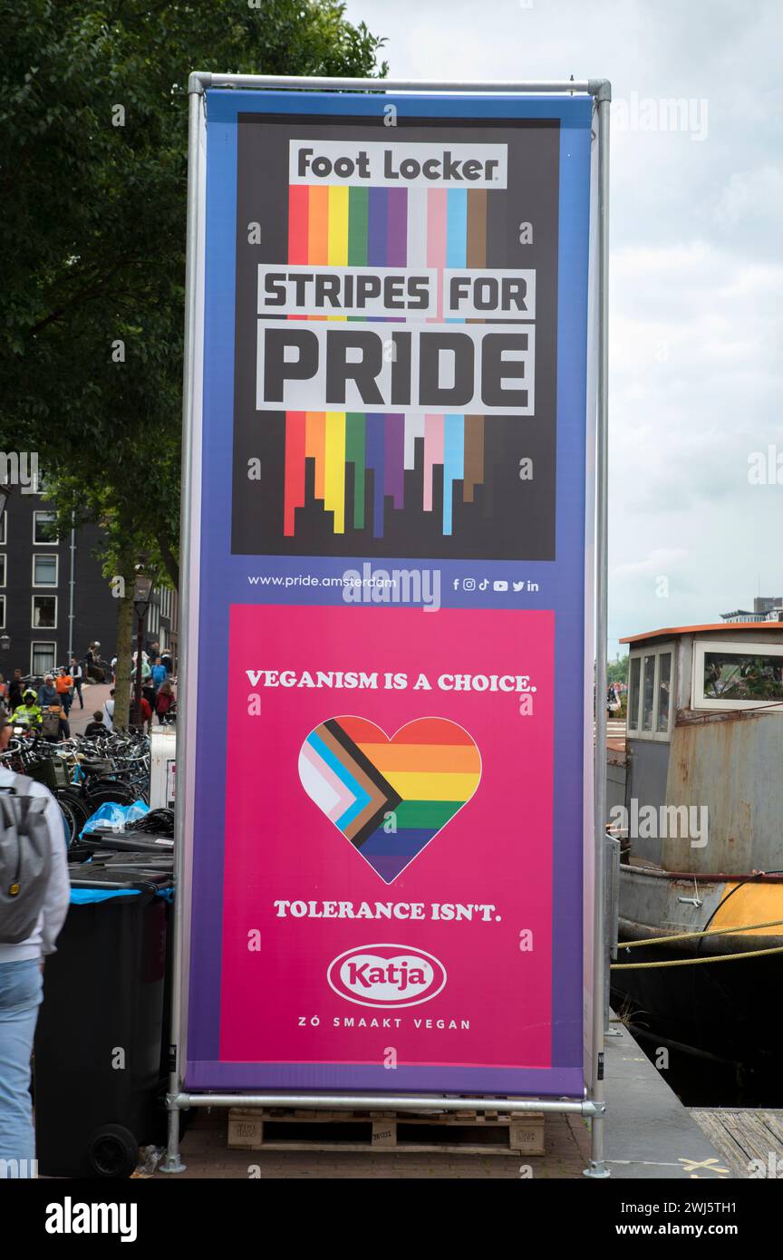 Billboard Gaypride à Amsterdam pays-Bas 5-8-2023 Banque D'Images