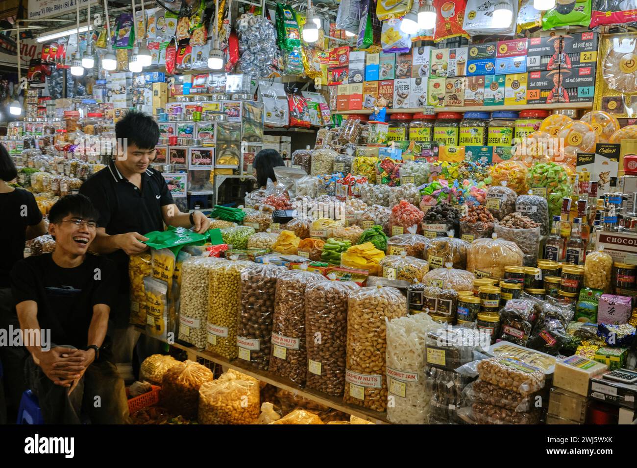 Jan 2024, marché Ben Thanh, Ho Chi Minh ville Banque D'Images