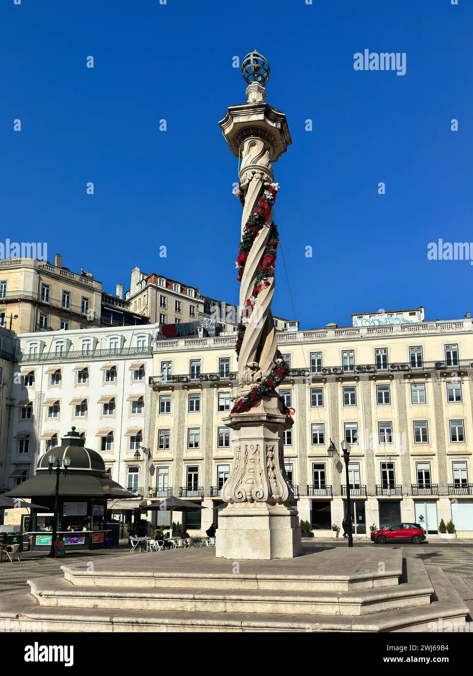 Pelourinho sur la place municipale, Lisbonne, Portugal Banque D'Images