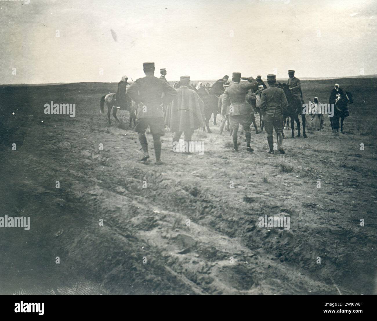 1912 Guerre italo-turque ou turco-italienne - armée italienne à Cirenaica, Libye Banque D'Images