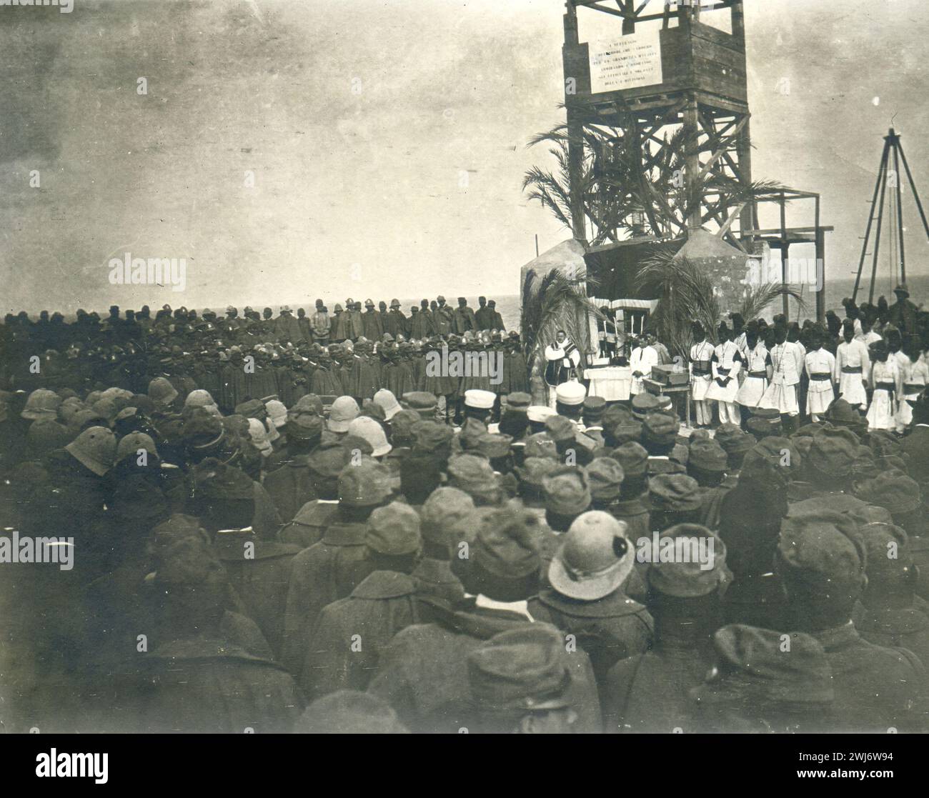 1912 Guerre italo-turque ou turco-italienne - armée italienne à Cirenaica, Libye Banque D'Images