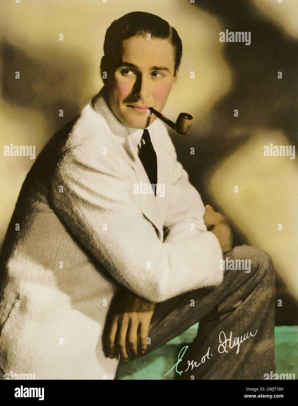 Errol Flynn Portrait (Warner Brothers, années 1930) photo publicitaire Banque D'Images