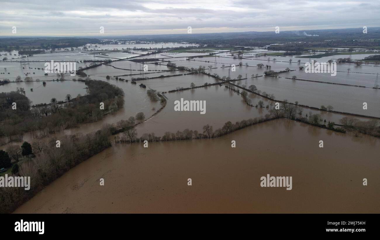inondation sur la rivière trent à nottingham Banque D'Images