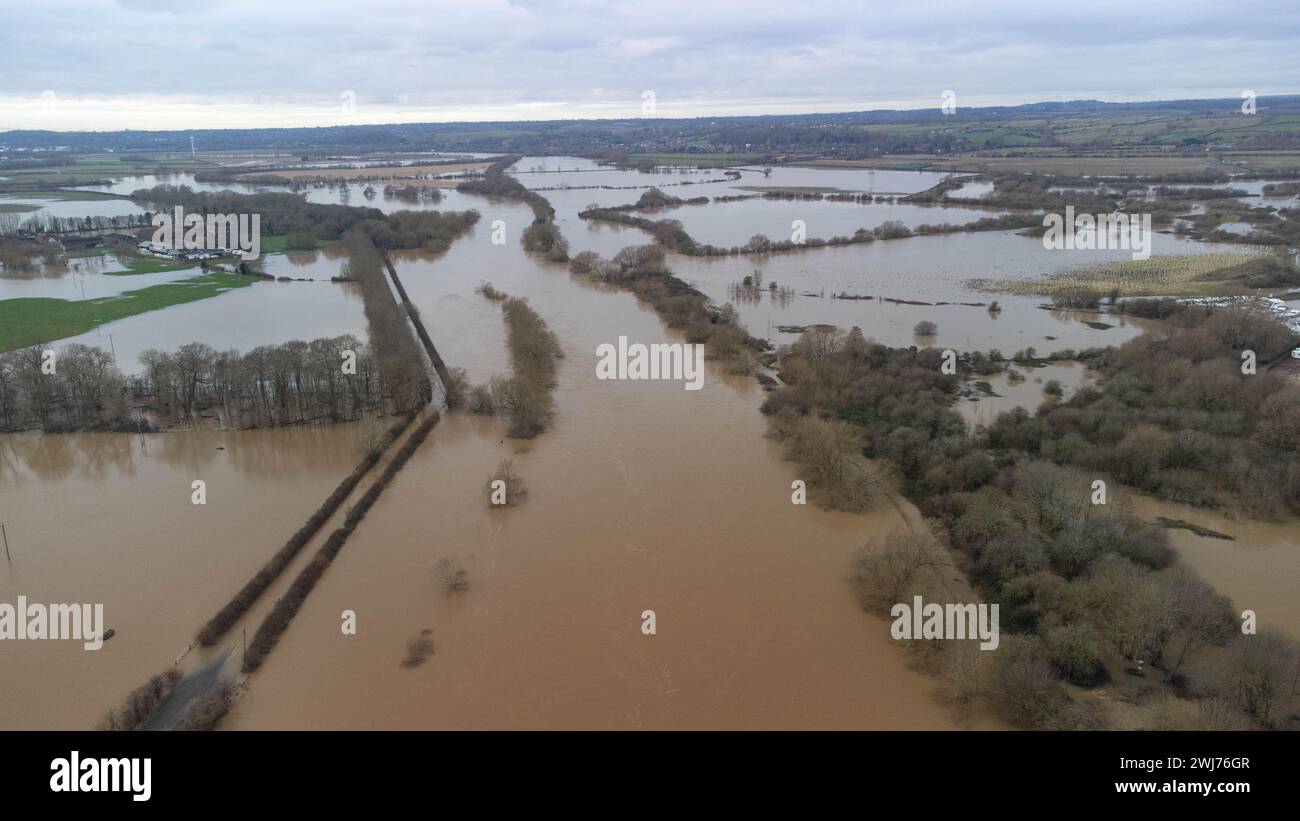 inondation sur la rivière trent à nottingham Banque D'Images