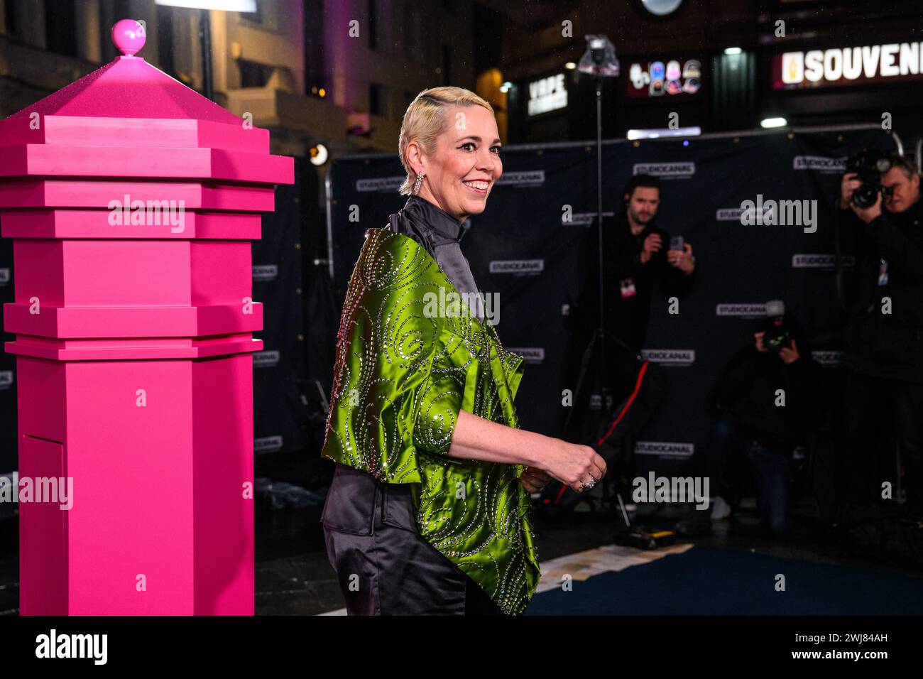 Londres, Royaume-Uni. 13 février 2023. Olivia Colman assiste à la première européenne de Wicked Little Letters à Odeon luxe, Leicester Square, Londres. Le crédit photo devrait se lire comme suit : Matt Crossick/Empics/Alamy Live News Banque D'Images