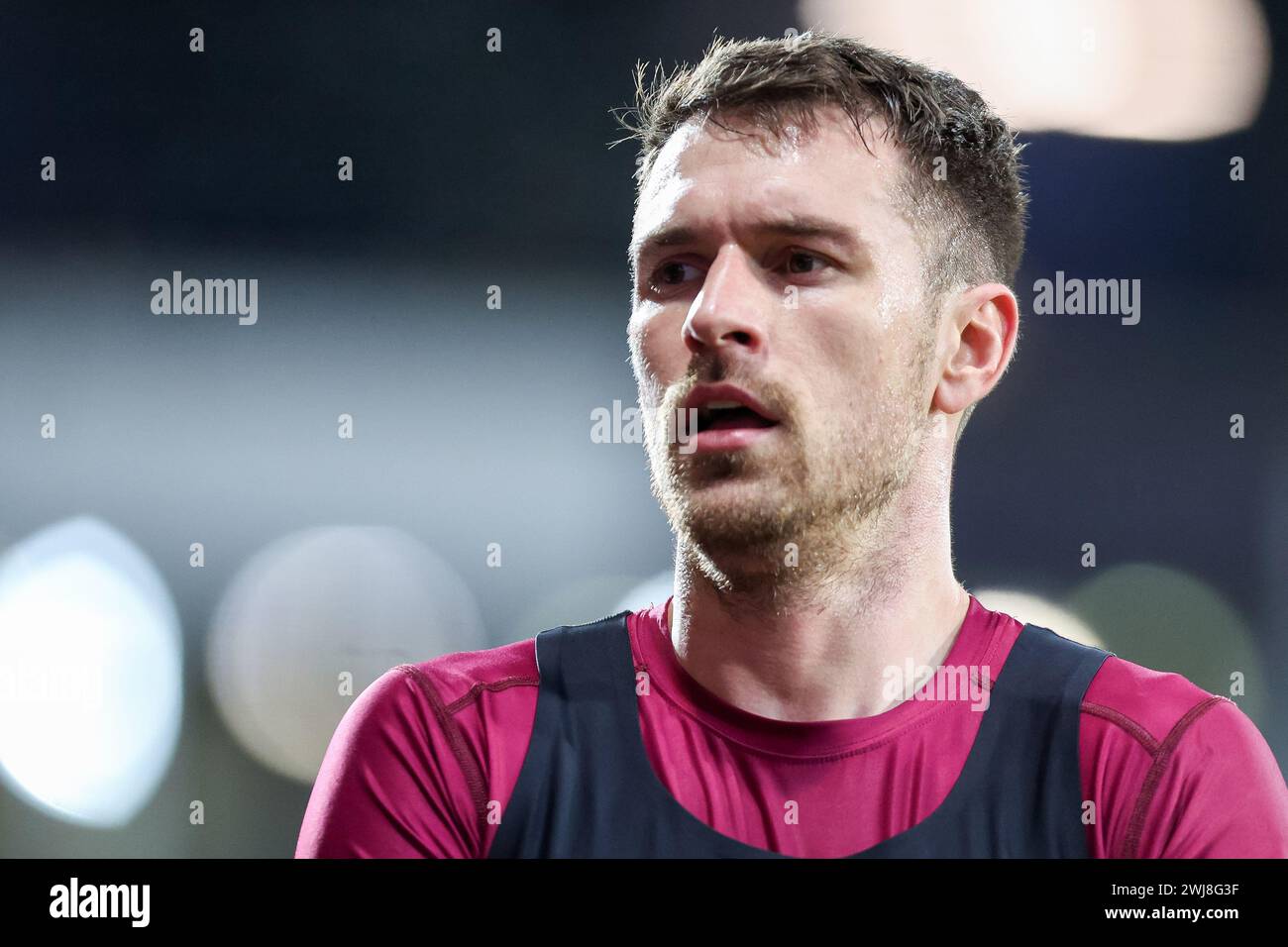 West Bromwich, Royaume-Uni. 13 février 2024. Aaron Ramsey de Cardiff lors de l'EFL Sky Bet Championship match entre West Bromwich Albion et Cardiff City aux Hawthorns, West Bromwich, Angleterre le 13 février 2024. Photo de Stuart Leggett. Utilisation éditoriale uniquement, licence requise pour une utilisation commerciale. Aucune utilisation dans les Paris, les jeux ou les publications d'un club/ligue/joueur. Crédit : UK Sports pics Ltd/Alamy Live News Banque D'Images
