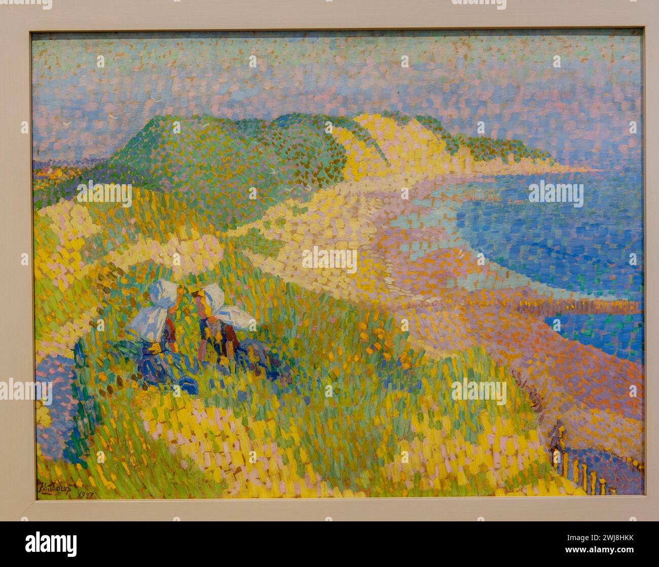 Peinture 'mer et Dune près de Zoutelande' par Jan Toorop Banque D'Images