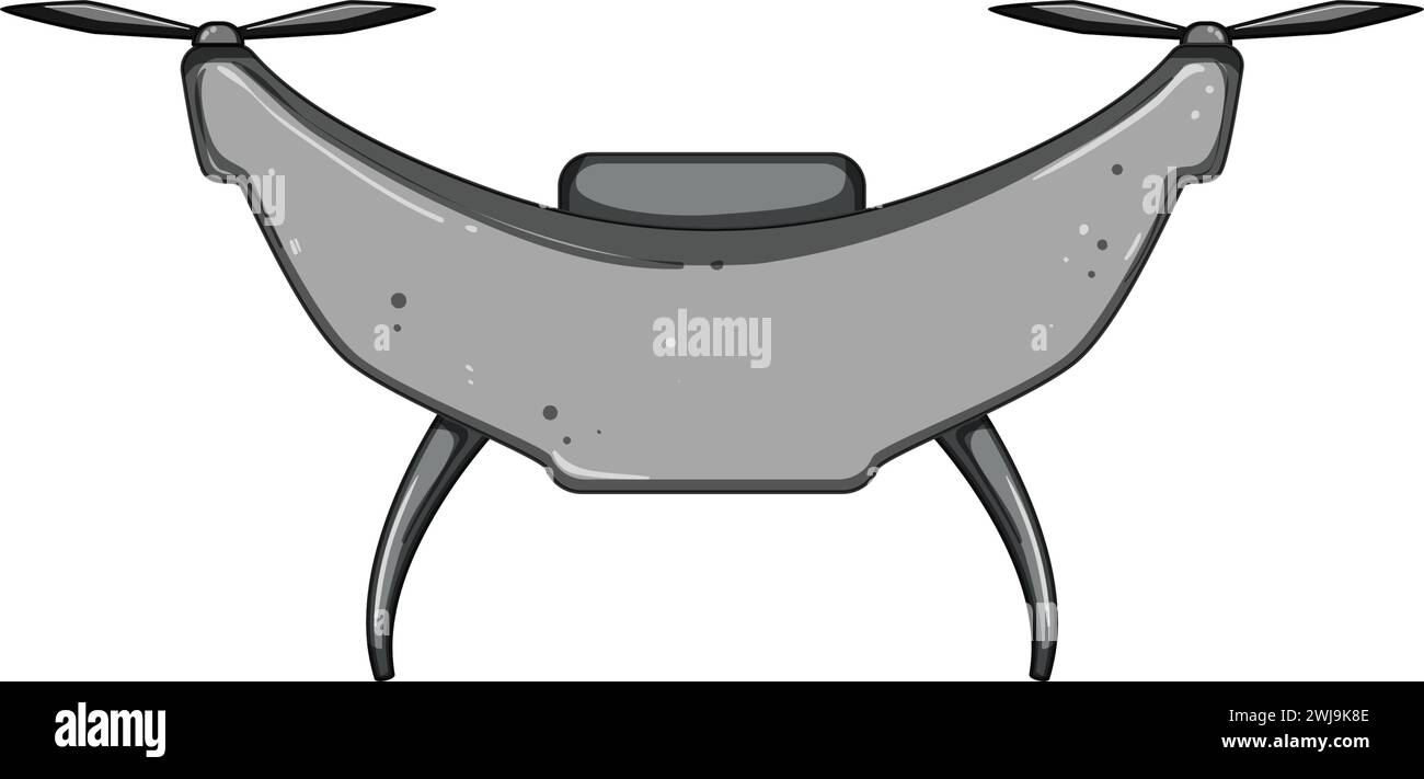 illustration vectorielle de dessin animé quadcopter robot Illustration de Vecteur