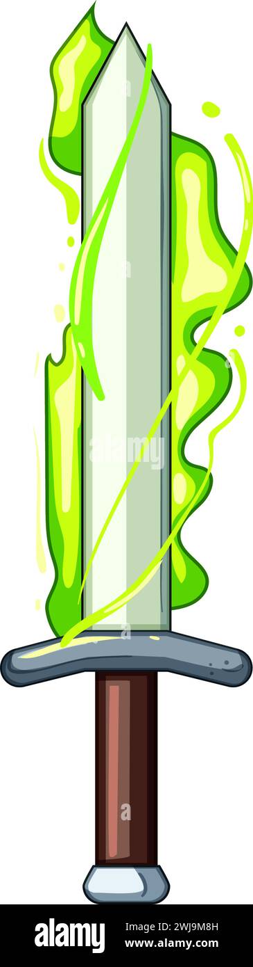 illustration vectorielle de dessin animé d'effet d'épée de lame Illustration de Vecteur