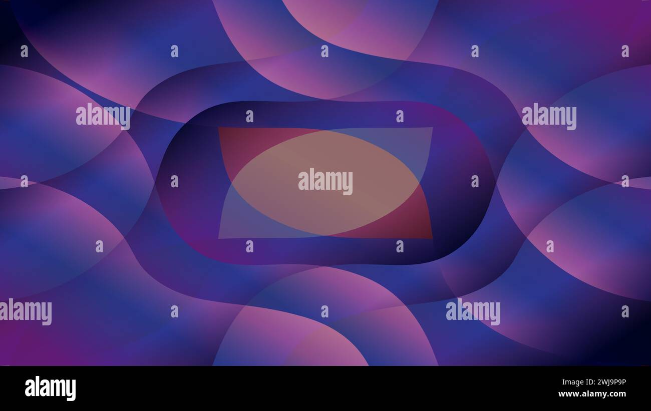 Conception symétrique de fond d'onde dégradé violet foncé Illustration de Vecteur