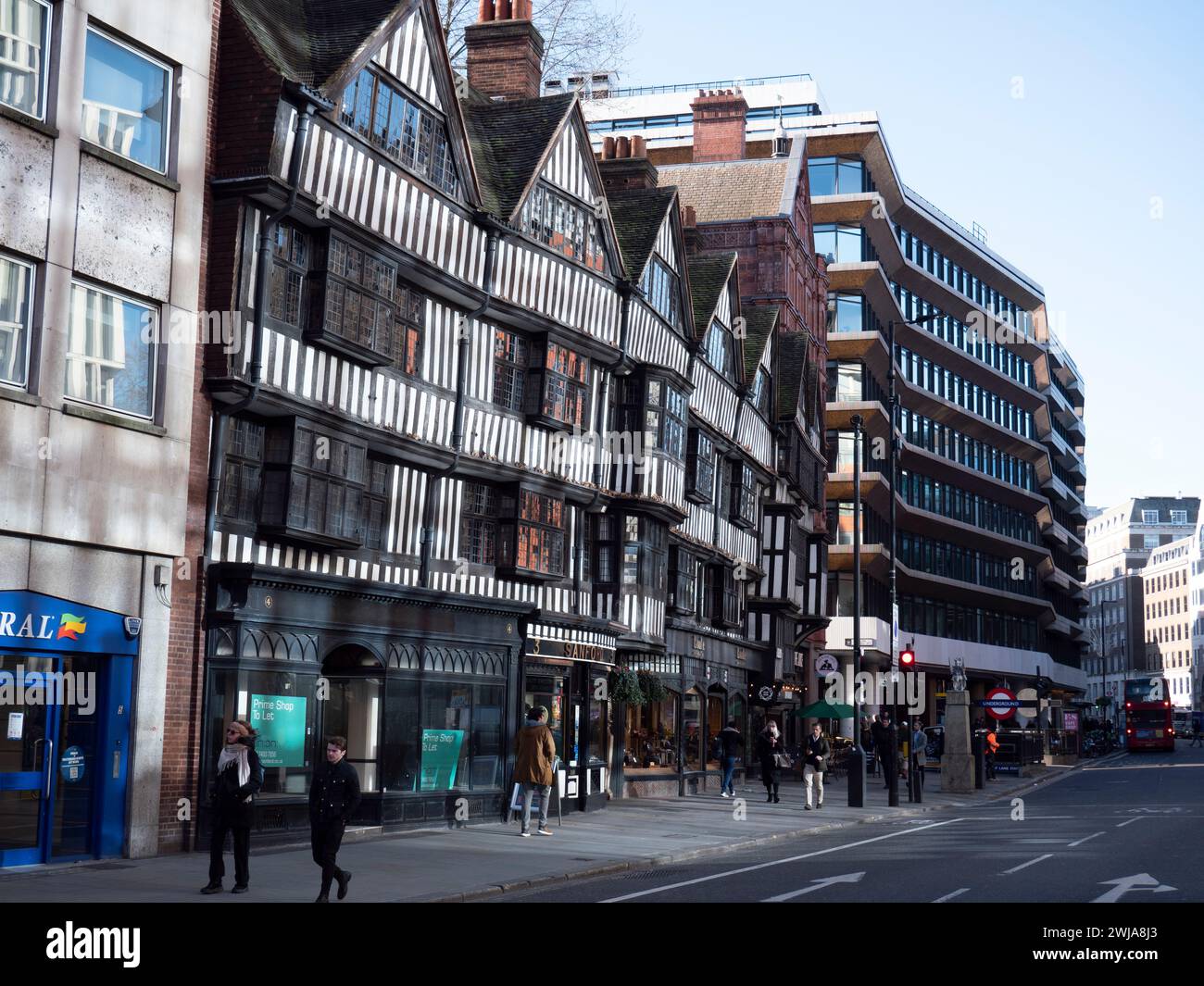 Staple Inn part-Tudor bâtiment à Holborn, ville de Londres, Royaume-Uni Banque D'Images