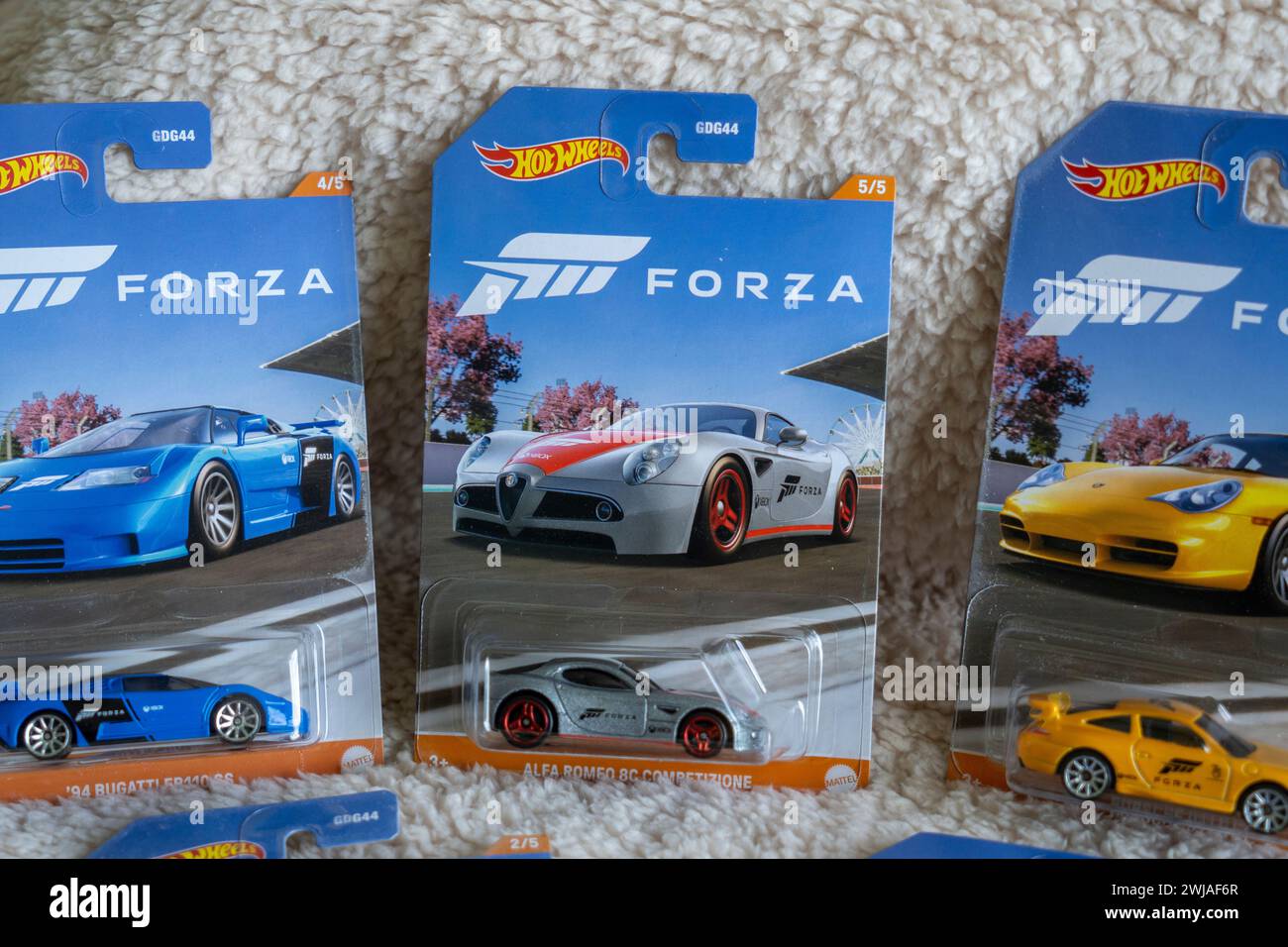 Hot Wheels est une marque américaine de modèles réduits inventée par Elliot Handler et introduite par sa société Mattel le 18 mai 1968. Alfa Romeo. Banque D'Images