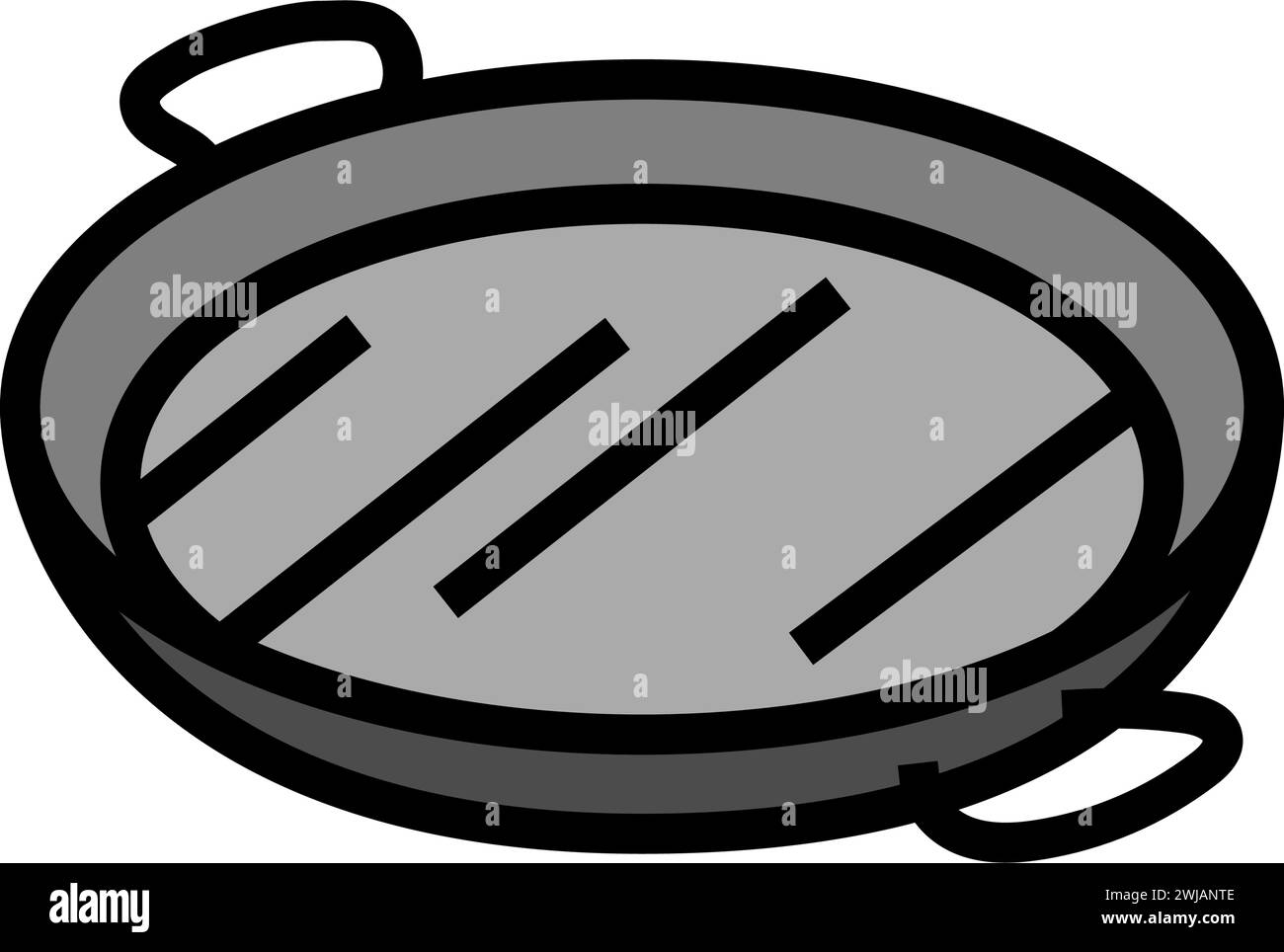 illustration vectorielle d'icône de couleur paella pan cuisine espagnole Illustration de Vecteur