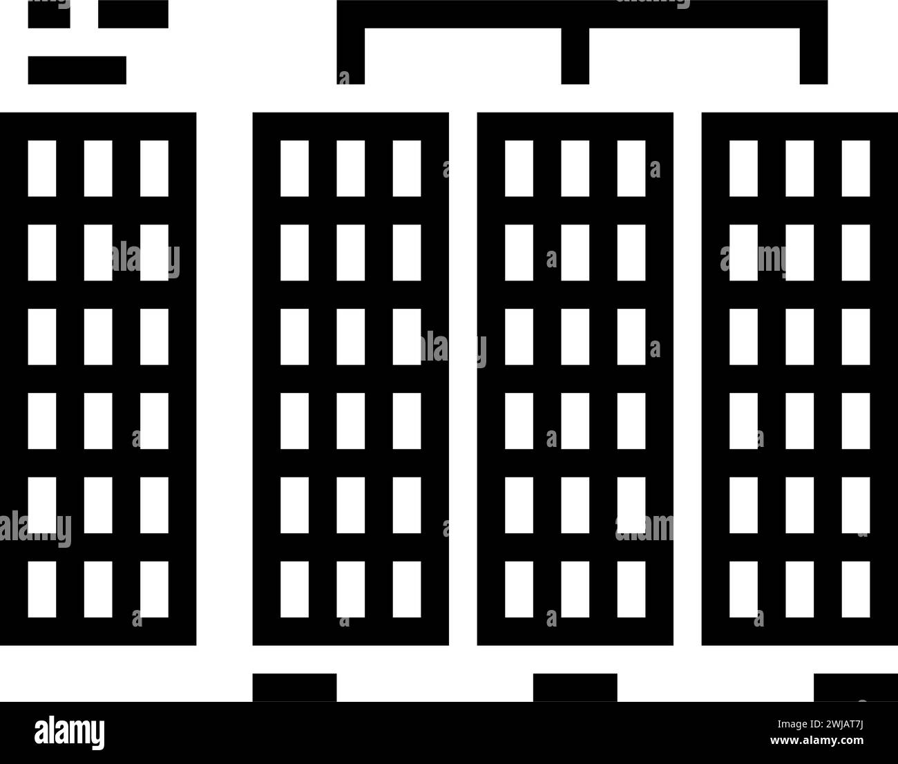 illustration vectorielle d'icône de ligne d'algorithme de tri radix Illustration de Vecteur