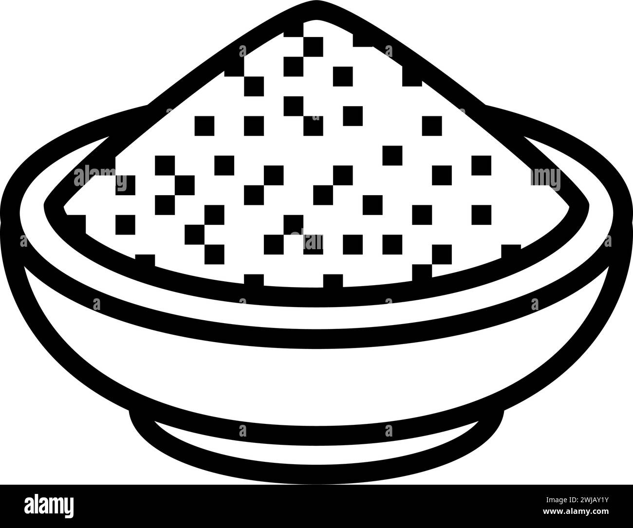 illustration vectorielle d'icône de ligne de cuisine indienne garam masala Illustration de Vecteur