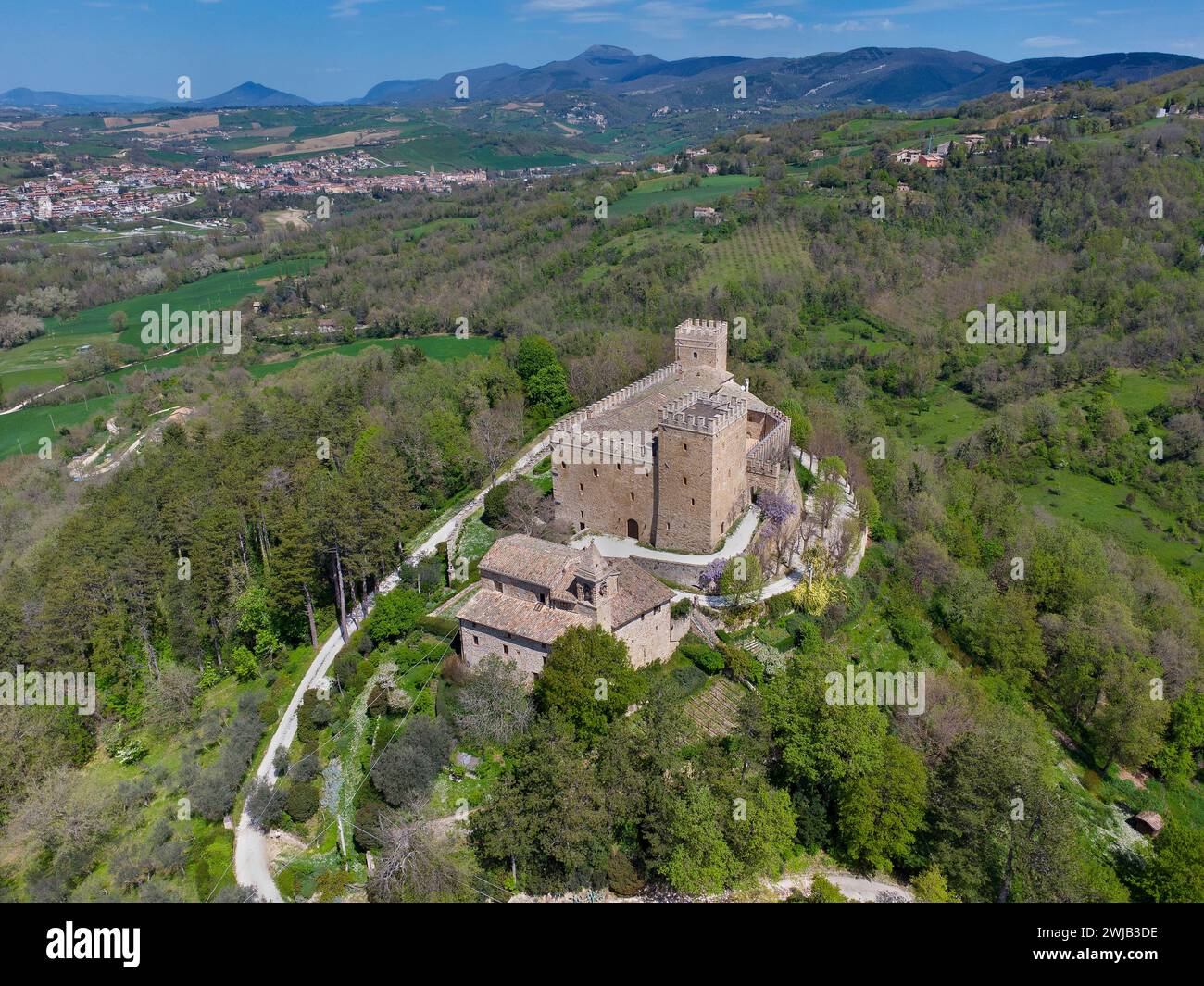 Camerino (Italie, Marche, province de Macerata), Rocca d'Ajello Banque D'Images