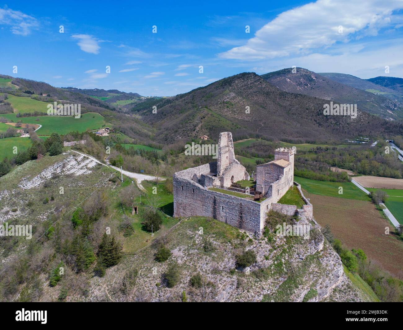 Camerino (Italie, Marche, province de Macerata), localité de Sfercia, Rocca dei Varano Banque D'Images