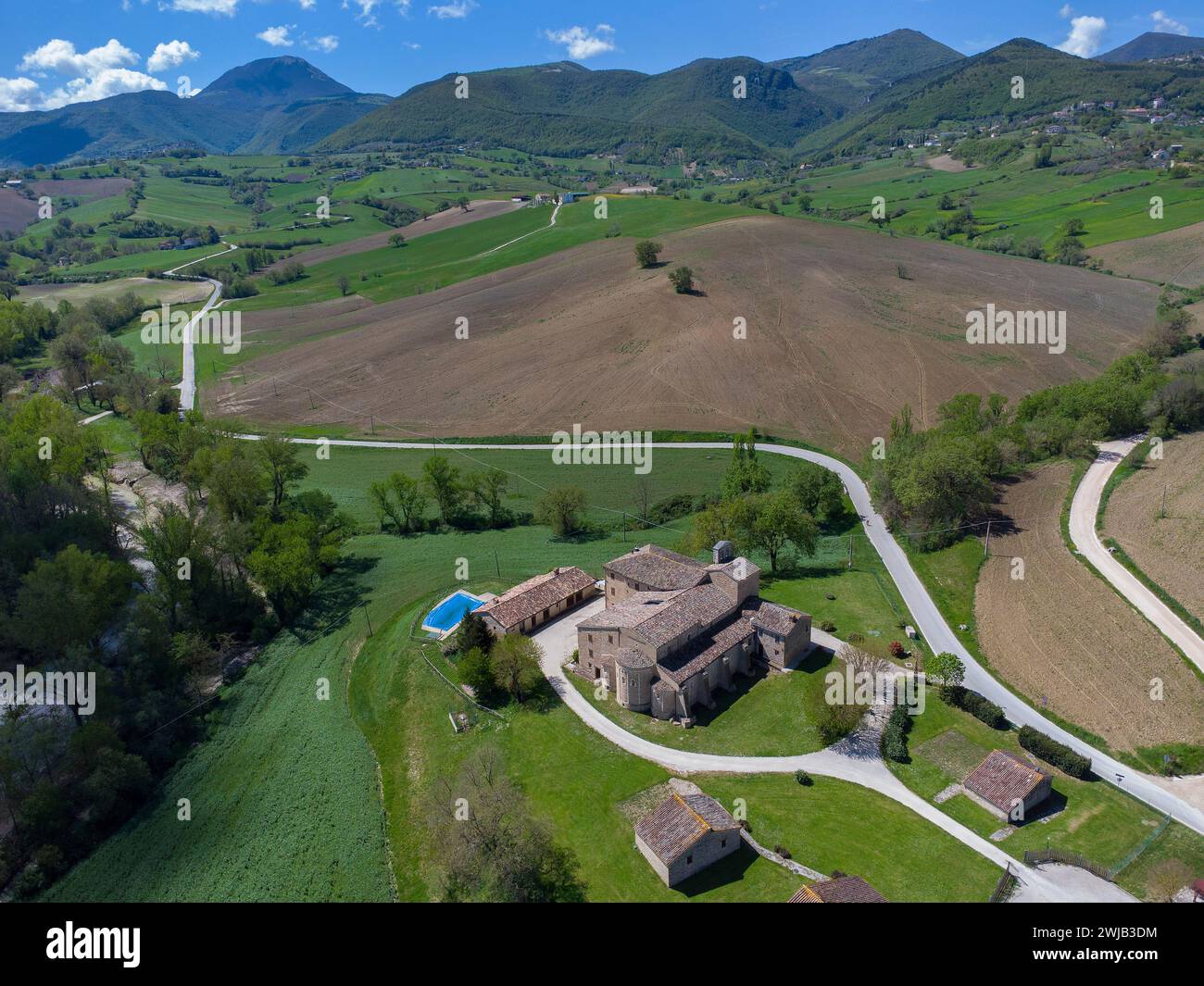 Apiro (Italie, Marches, province de Macerata), Abbaye de Sant'Urbano Banque D'Images