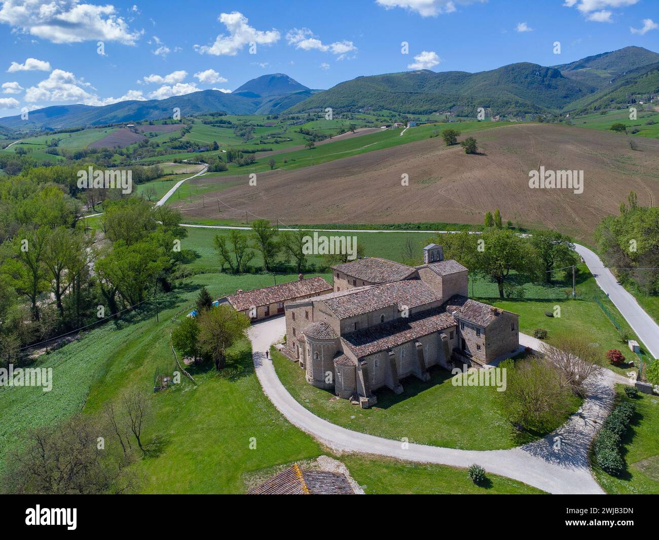 Apiro (Italie, Marches, province de Macerata), Abbaye de Sant'Urbano Banque D'Images