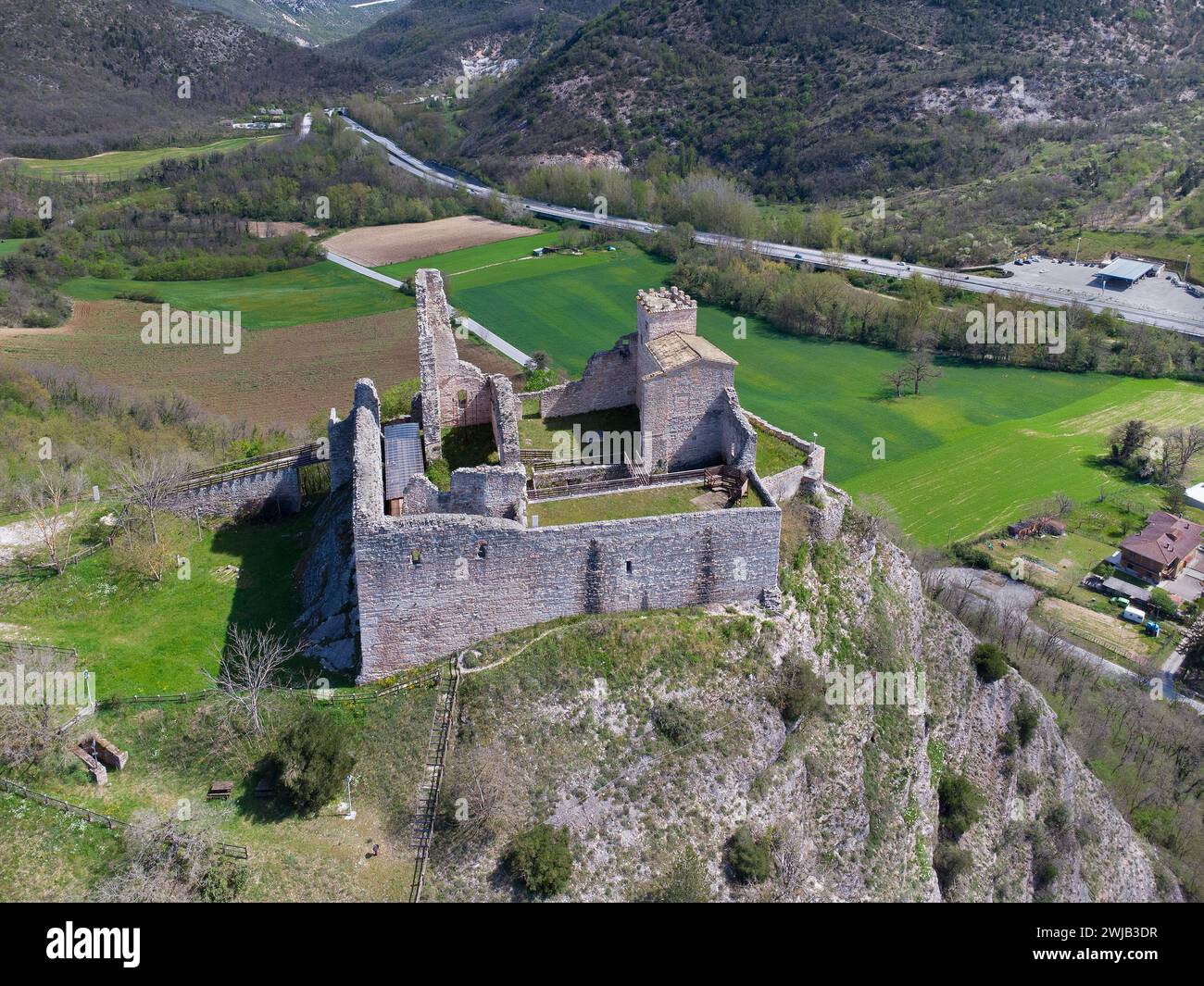 Camerino (Italie, Marche, province de Macerata), localité de Sfercia, Rocca dei Varano Banque D'Images