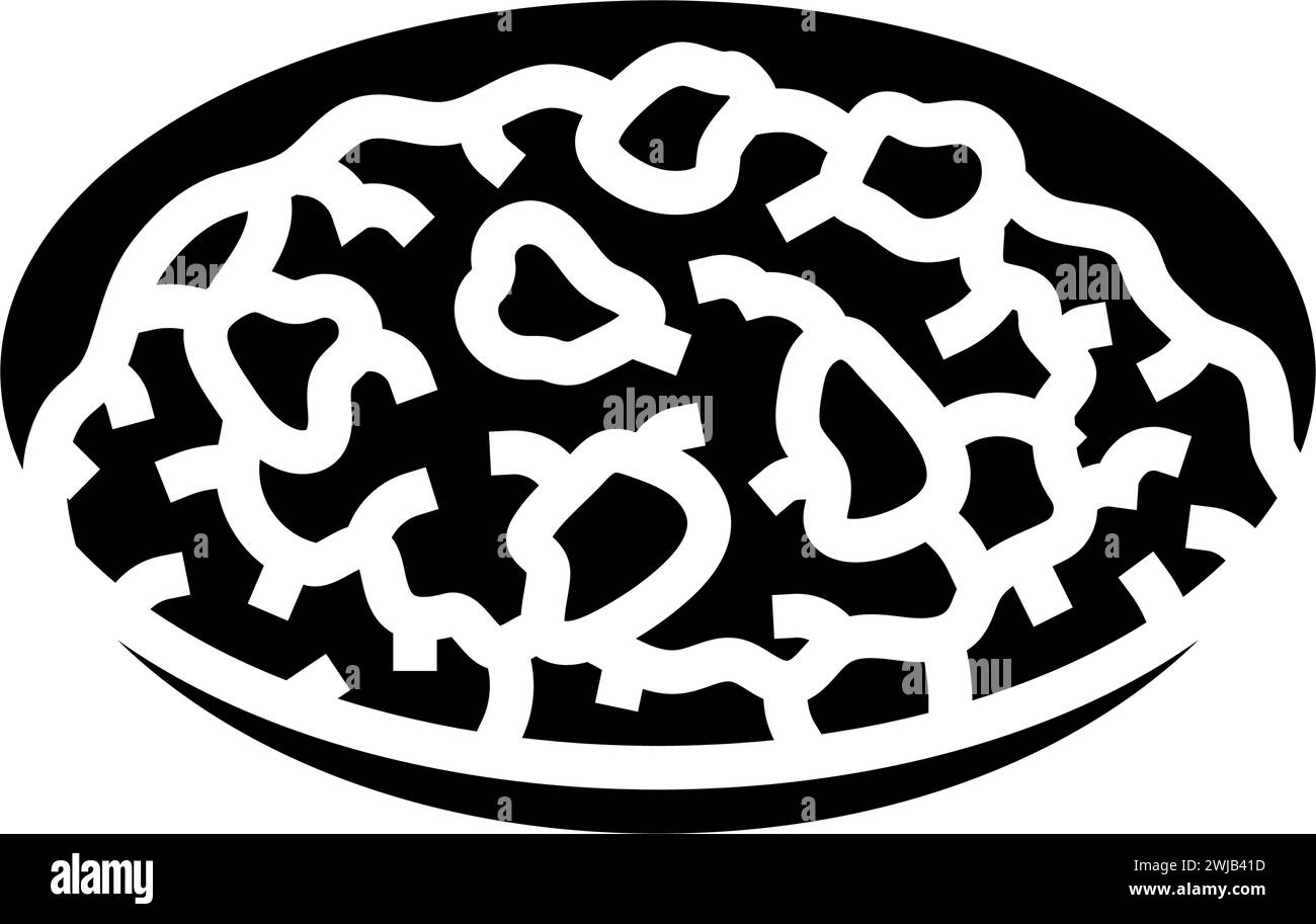 curry plat cuisine indienne illustration vectorielle d'icône de glyphe Illustration de Vecteur