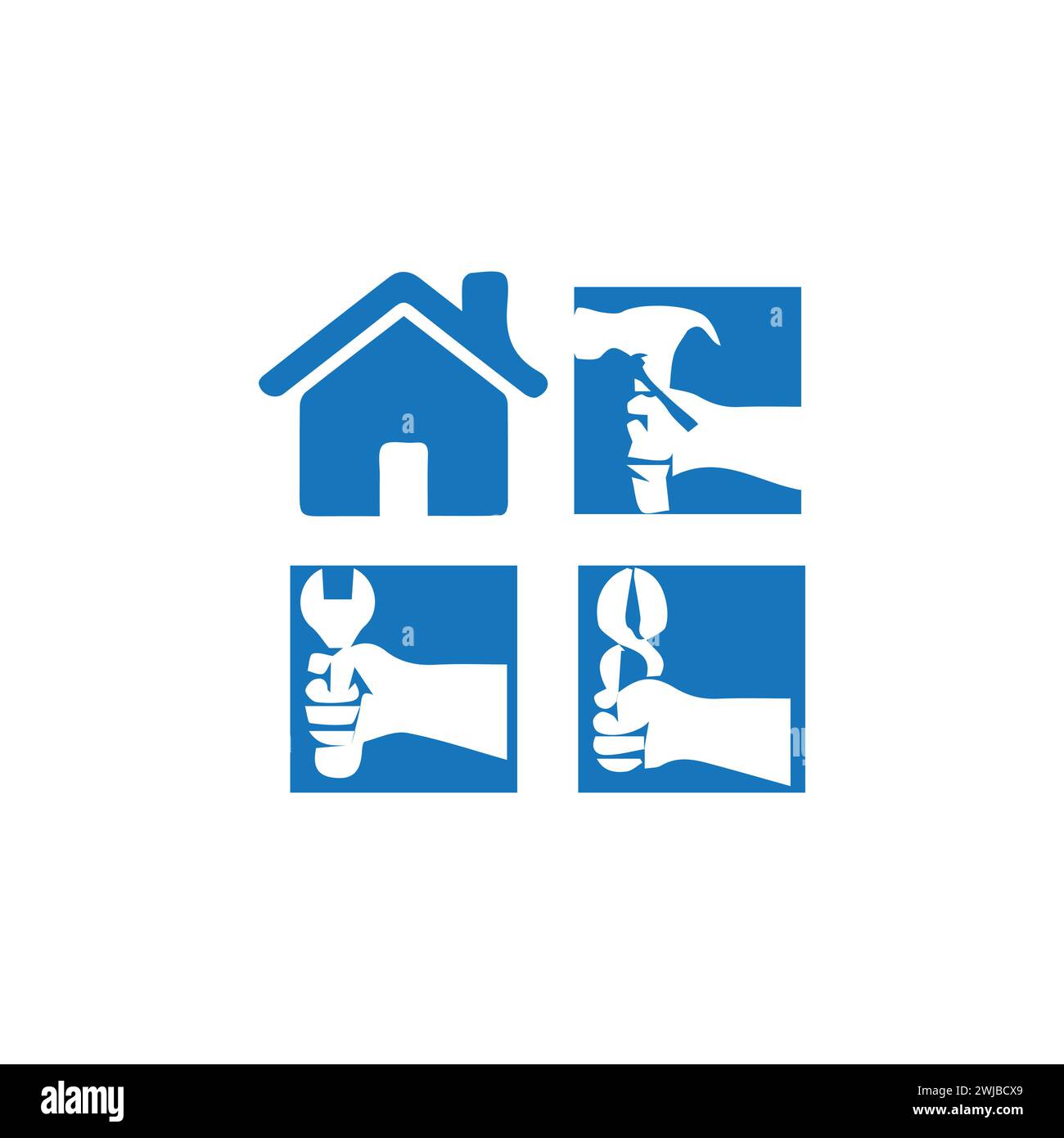 Vecteur de conception de logo de construction unique. Illustration de Vecteur
