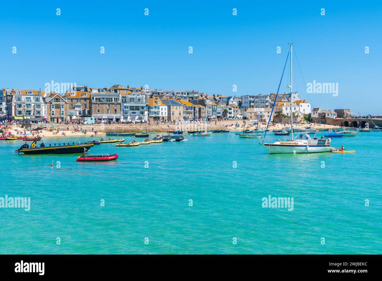Harbour, St Ives, Cornwall, Angleterre, Royaume-Uni, Europe Banque D'Images