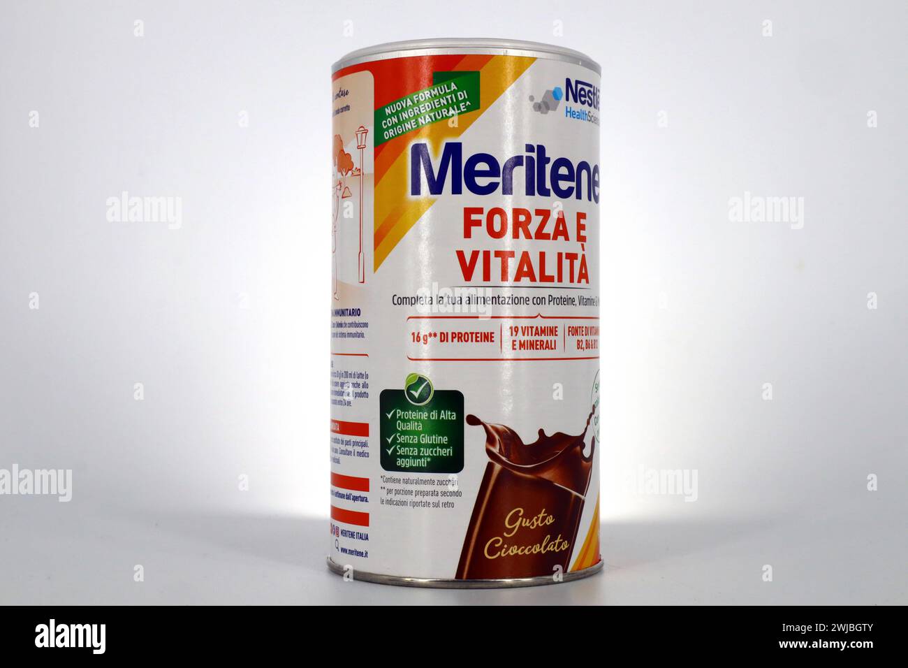 Meritene Nestlé Health Science. Protéines, vitamines et suppléments minéraux Banque D'Images
