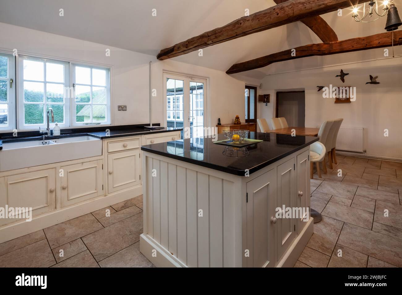 Wickhambrook, Suffolk - Jan 212 2020 : cuisine traditionnelle de style ferme Banque D'Images
