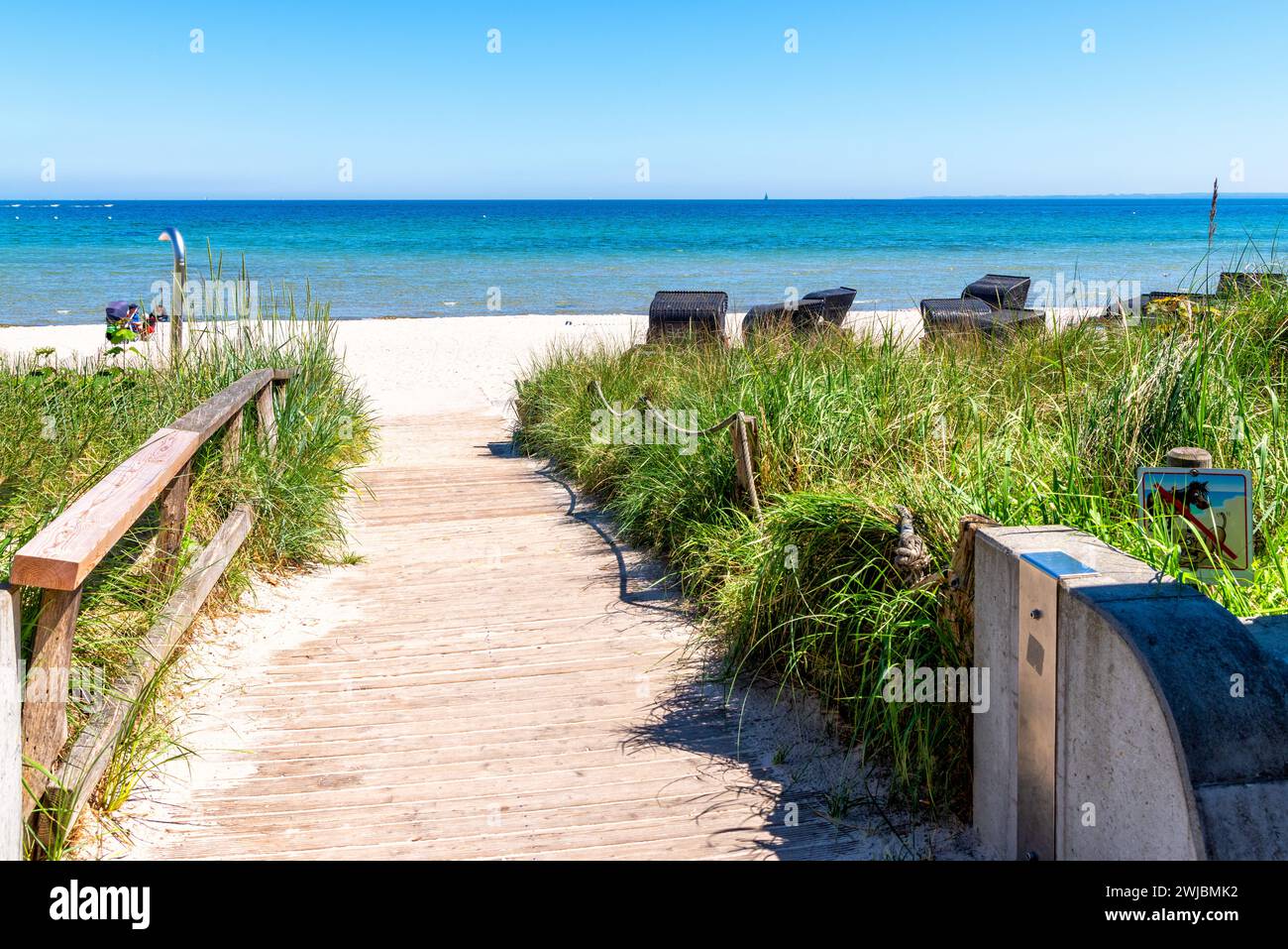 Plage de Scharbeutz, mer baltique, Allemagne Banque D'Images