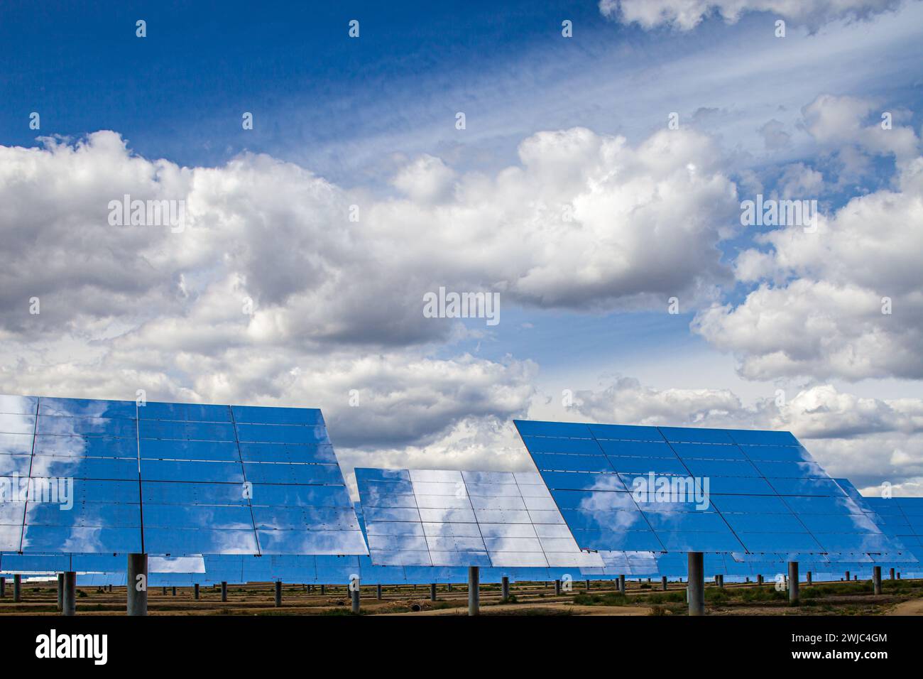 Exploiter le soleil : centrale solaire concentrée en Espagne Banque D'Images