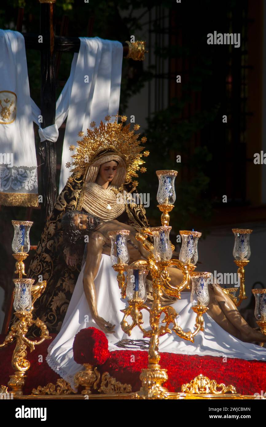 Images de la semaine sainte de Séville, confrérie d'El Baratillo Banque D'Images