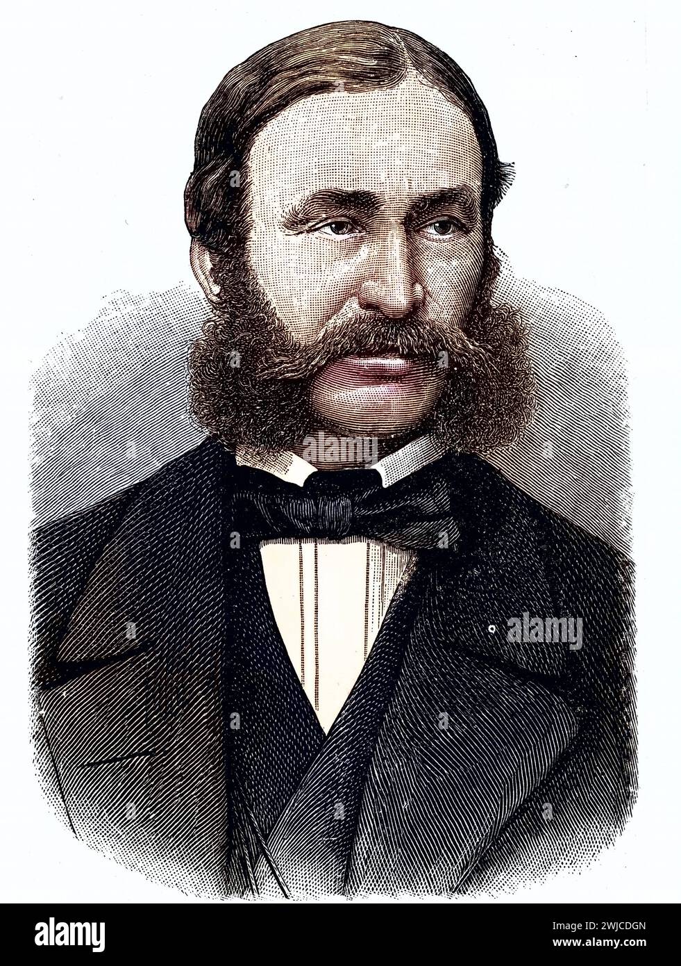Johann Heinrich Barth geb. 16. Février 1821 à Hambourg est. 25. Novembre 1865 à Berlin War ein deutscher Afrikaforscher und Wissenschaftler, histori Banque D'Images
