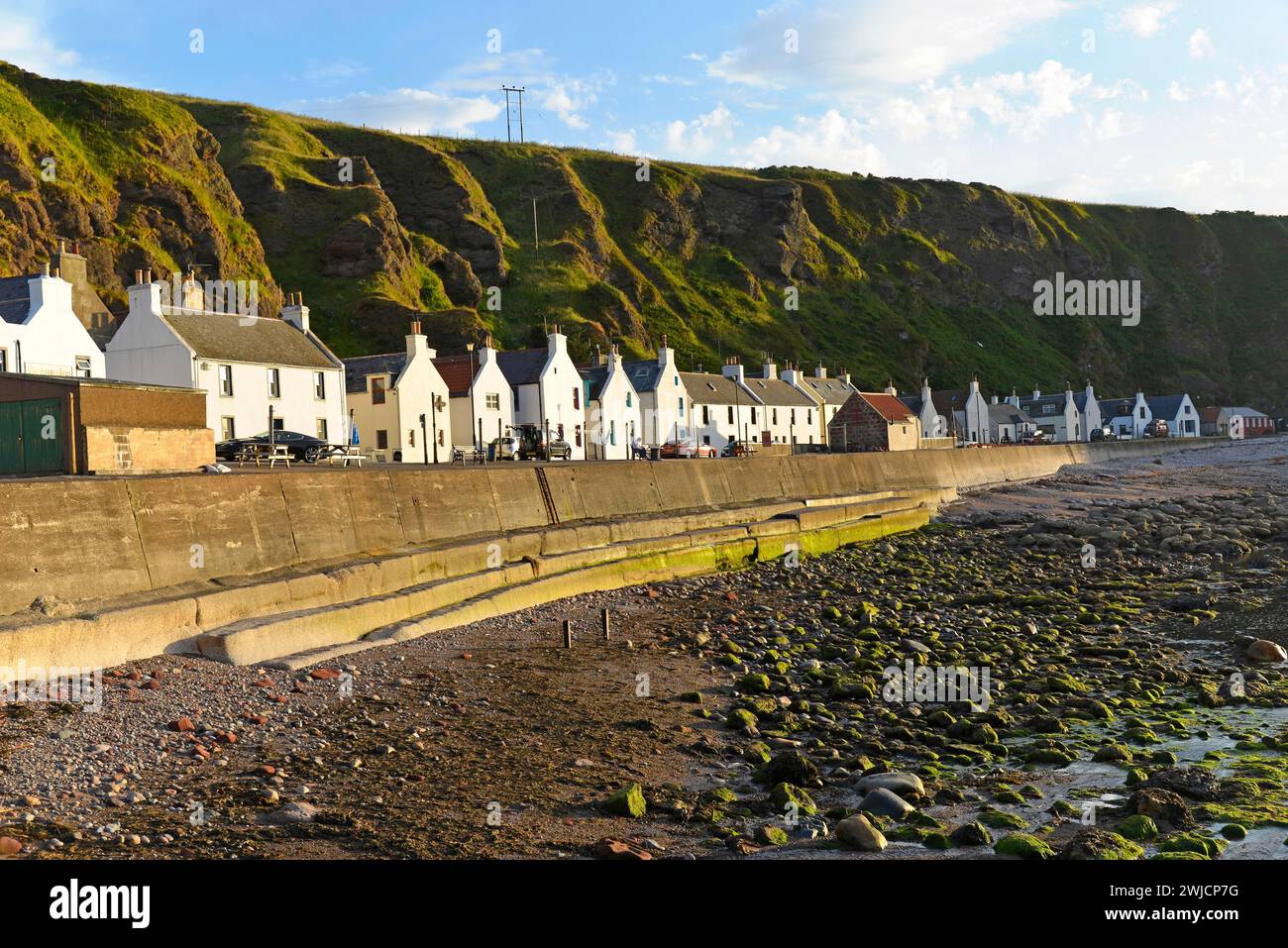 Village de pêcheurs Pennan sur la côte nord écossaise, tournage du film LOKAL HERO DE 1983 avec Burt Lancaster, Écosse, Grande-Bretagne Banque D'Images