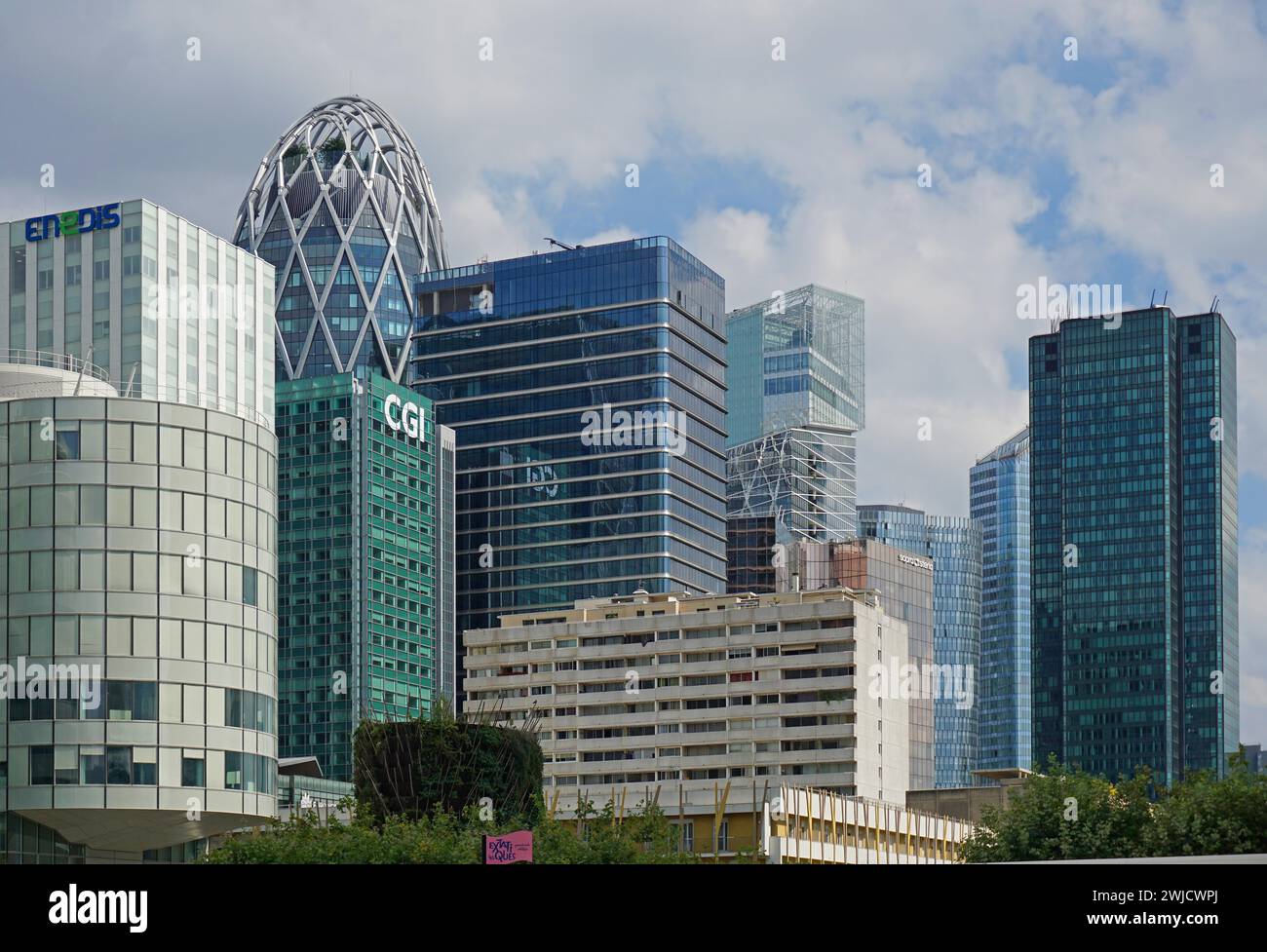 Gratte-ciel Skyline, quartier des affaires de la Défense, Paris, France Banque D'Images
