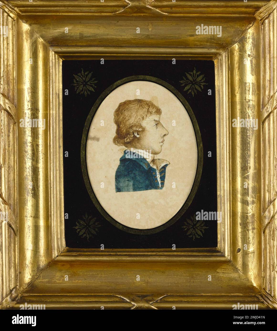 Portrait de Horatio Nelson dessiné par son ami Cuthbert, Lord Collingwood, alors qu'ils servaient dans les Antilles. Banque D'Images