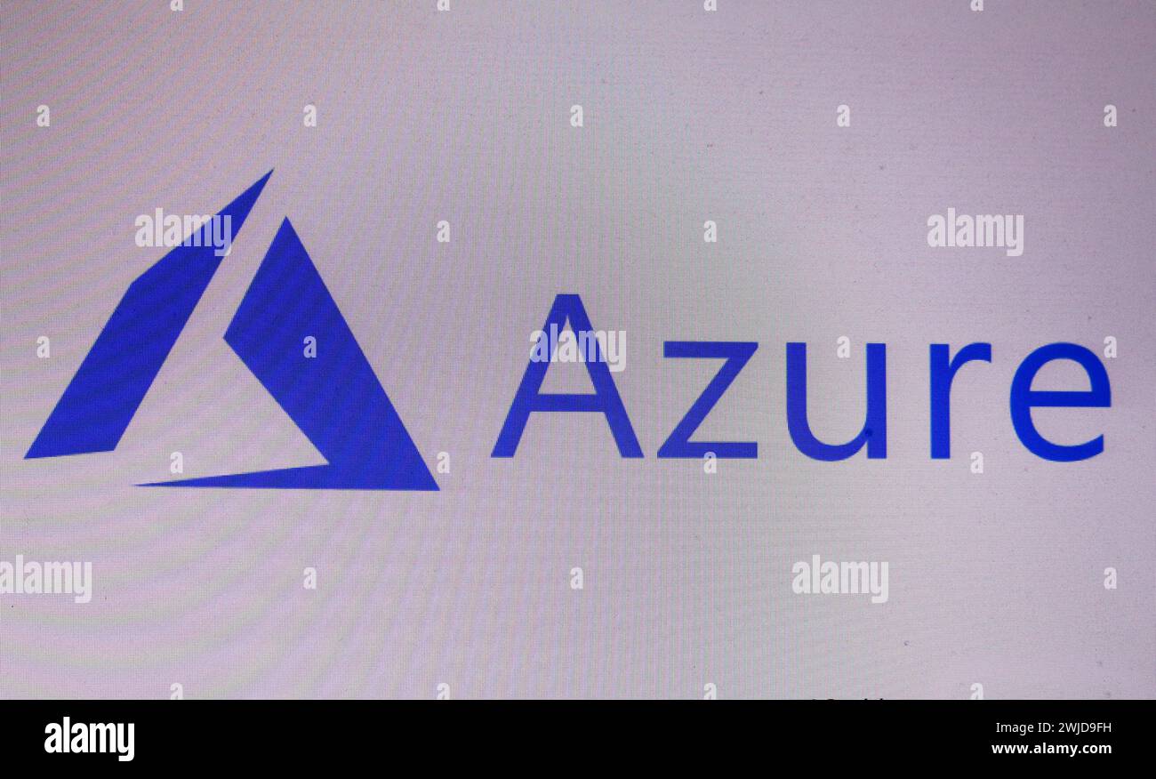 Logo/ Nom du marché/ marque : Microsoft Azure, Berlin (nur fuer redaktionelle Verwendung. Keine Werbung. Banque de référence : http://www.360-berlin.de. Banque D'Images