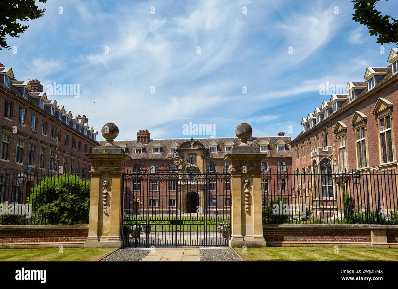 La célèbre cour ouverte du St Catharine's College (Catz ou Katharine Hall). Cambridge. Cambridgeshire. Royaume-Uni Banque D'Images