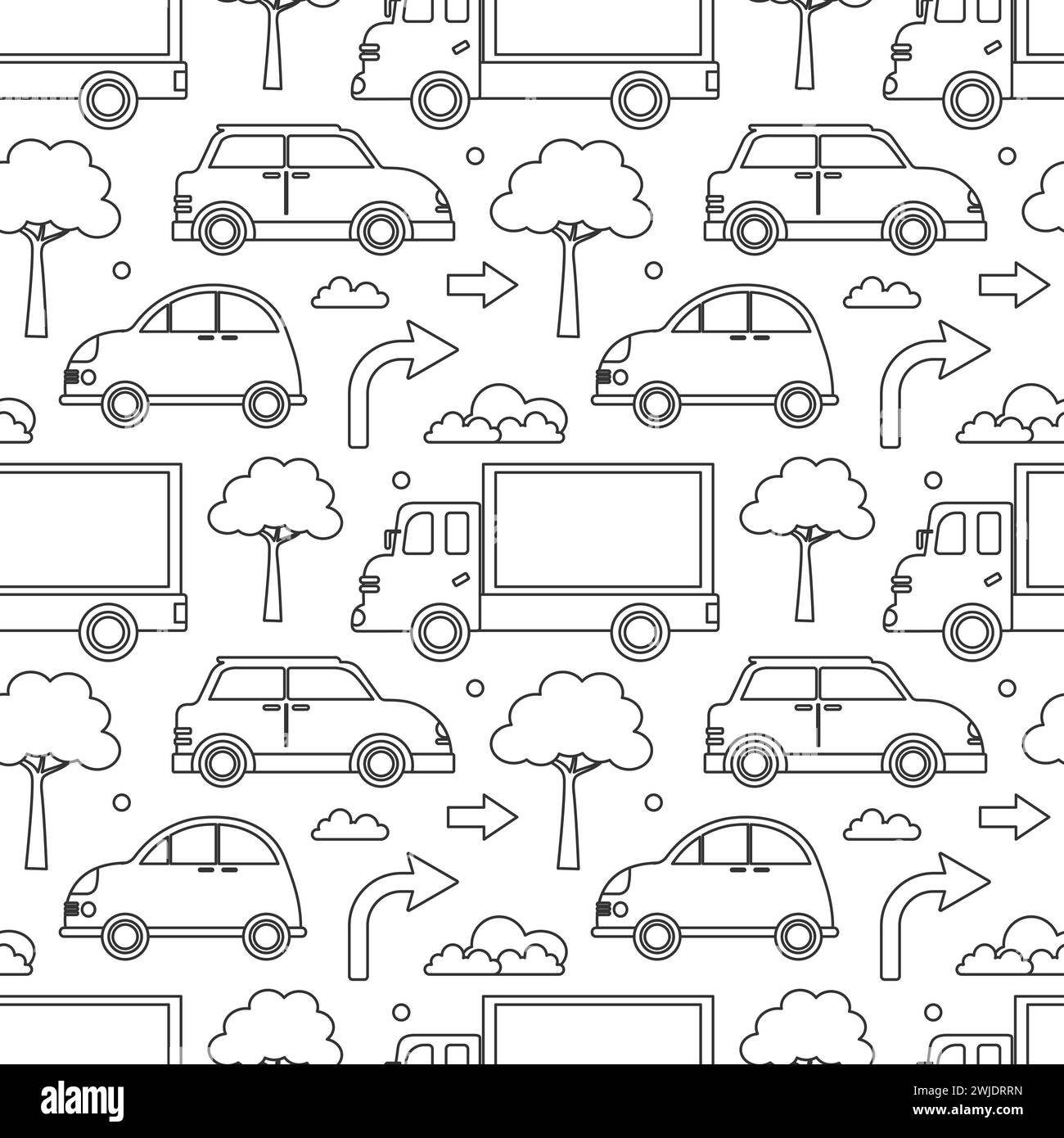 Conception de motif sans couture de jouets avec équipement de jouets pour garçons et filles enfants dans illustration plate de dessin animé Illustration de Vecteur