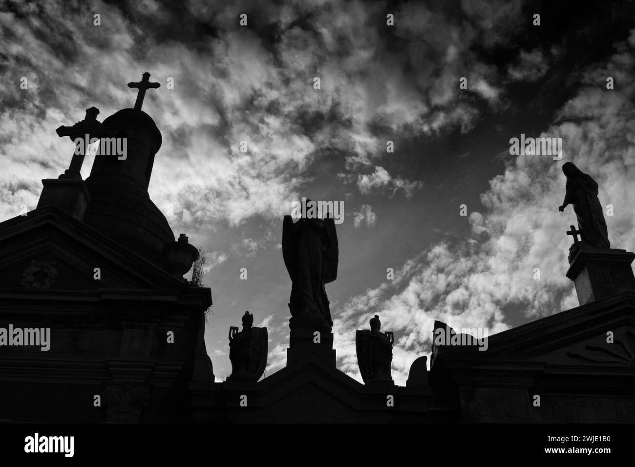 Cimetière de la Recoleta dans le quartier de Recoleta à Buenos Aires, Argentine. Il contient les tombes de personnes notables, dont Eva Perón. Banque D'Images