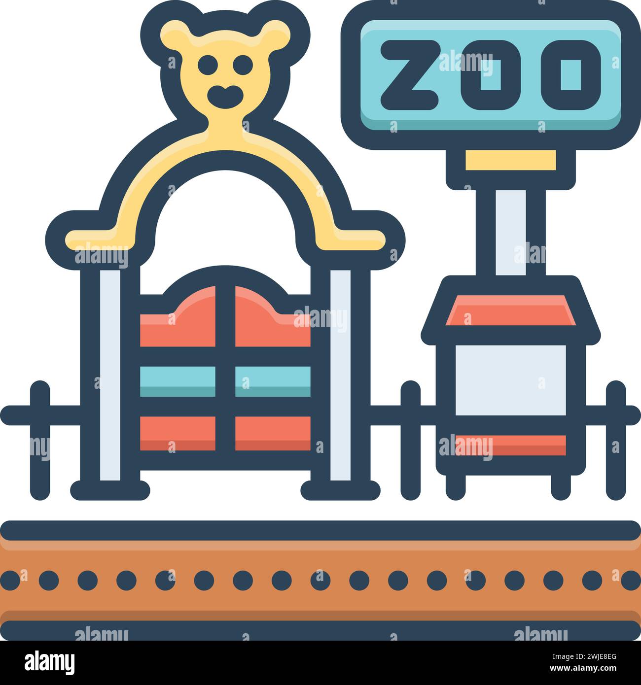 Icône pour zoo, ménagerie Illustration de Vecteur