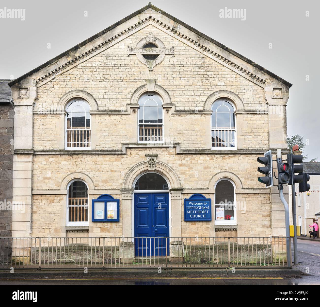 L'église chrétienne méthodiste dans la ville marchande d'Uppingham, Rutland, Angleterre. Banque D'Images
