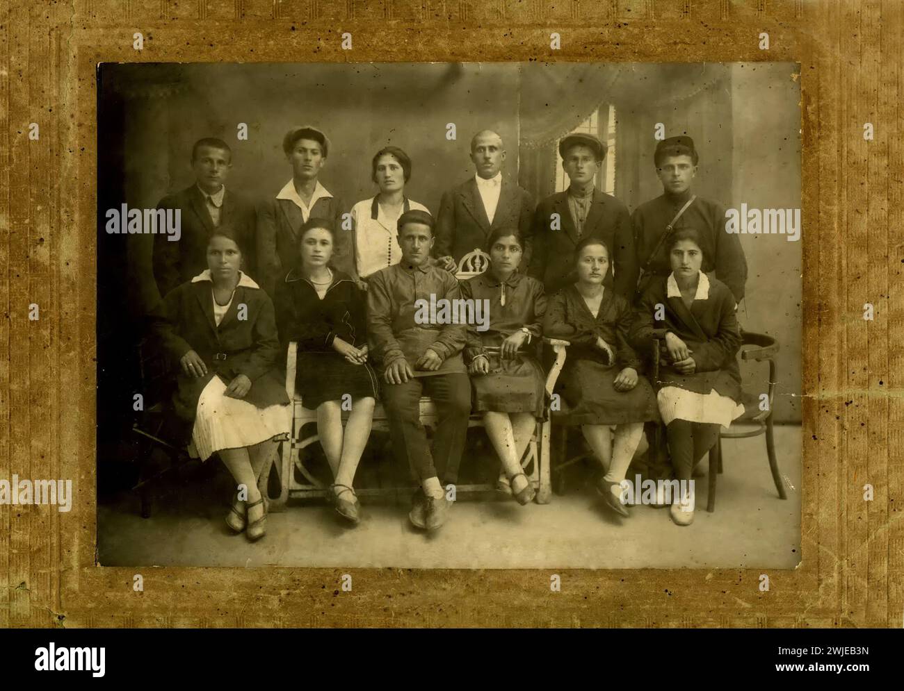 Portrait de famille, les personnes de tous âges, vers 1912. Banque D'Images