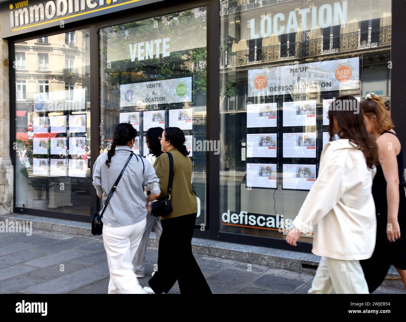 Agence immobilière à Paris (France) Banque D'Images